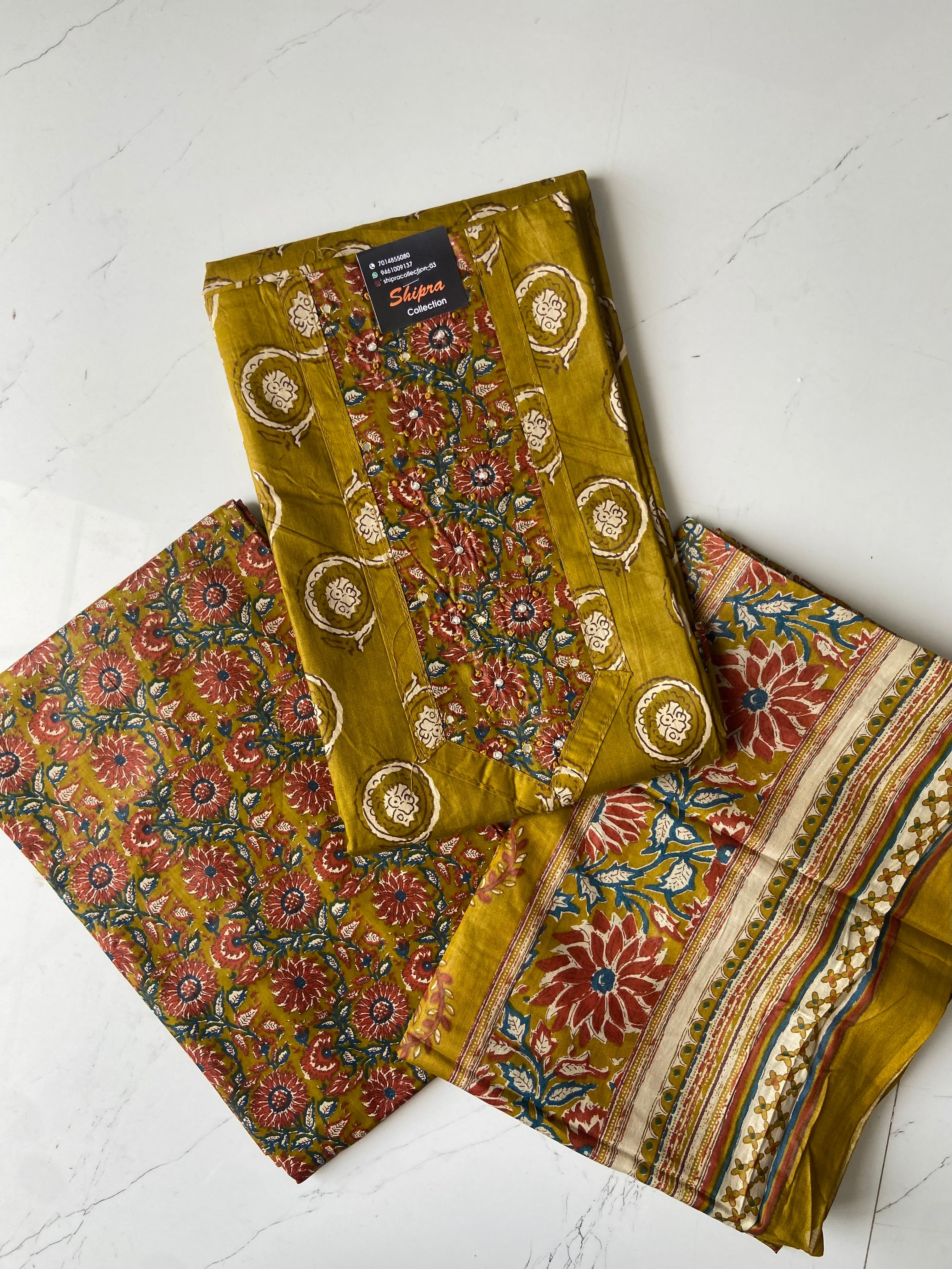 Premium Cotton Unstitched Set
