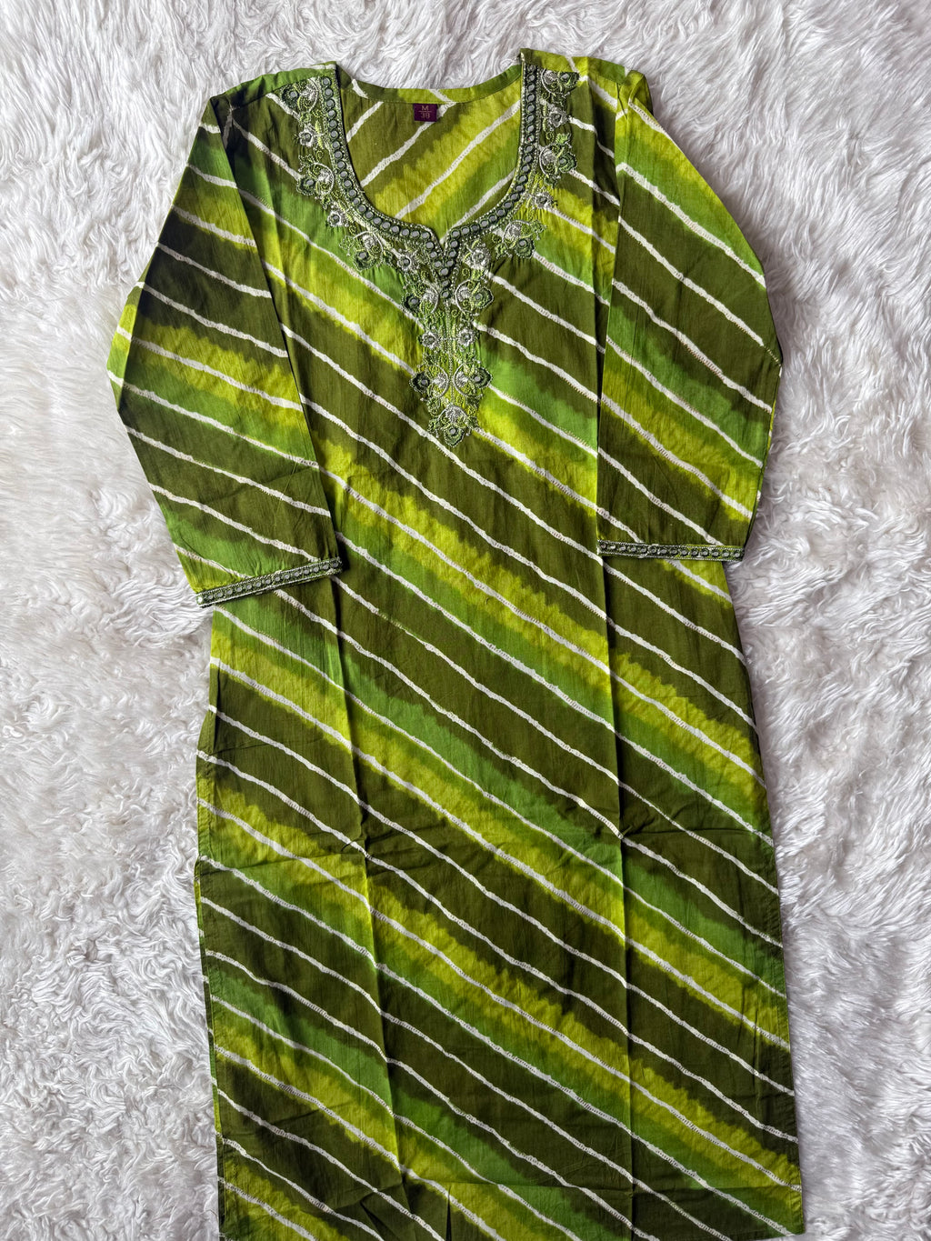 Pure Cotton Lehariya Set