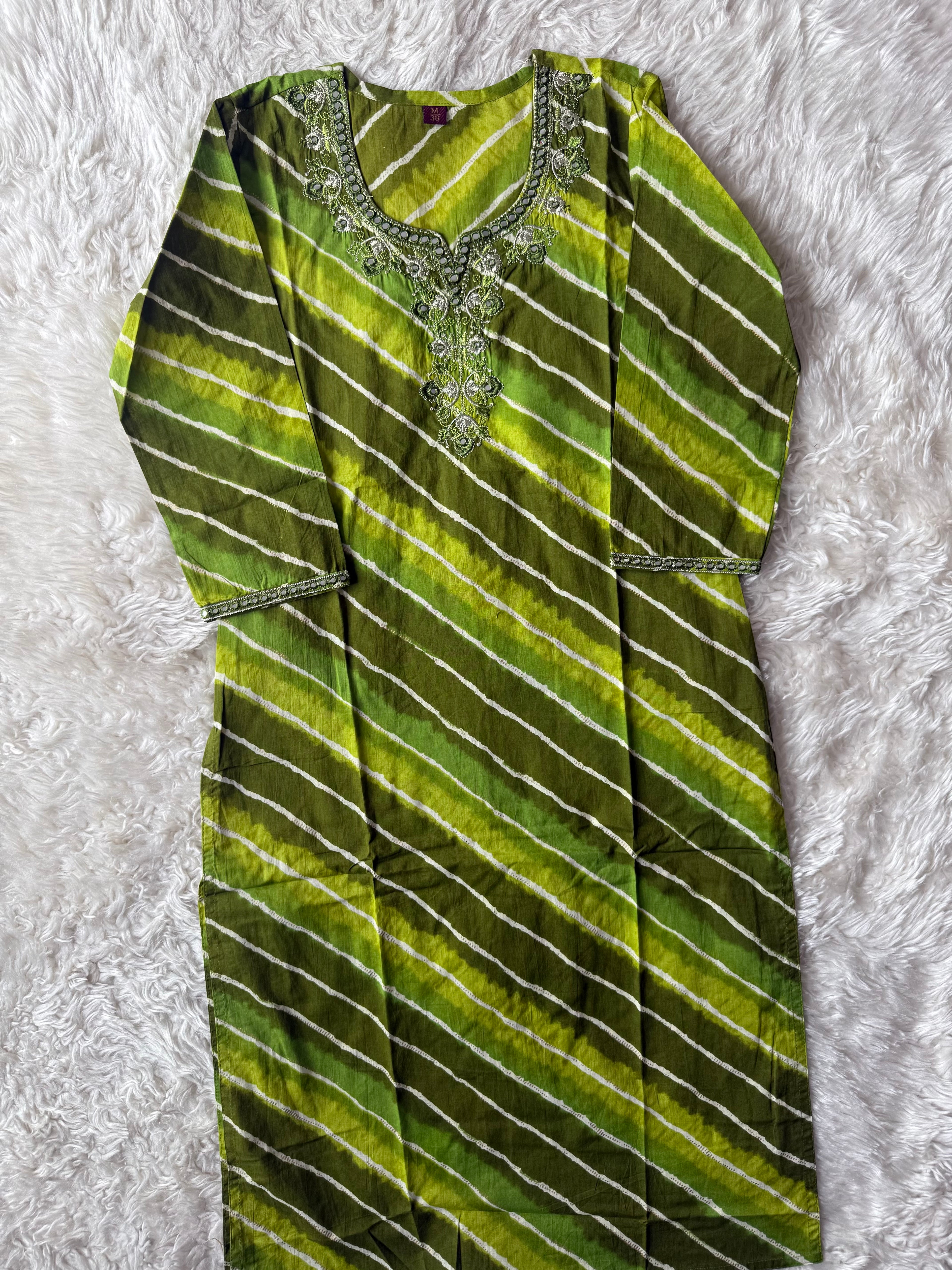 Pure Cotton Lehariya Set