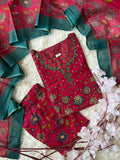 Premium Cotton Kurti Pant Dupatta Set
