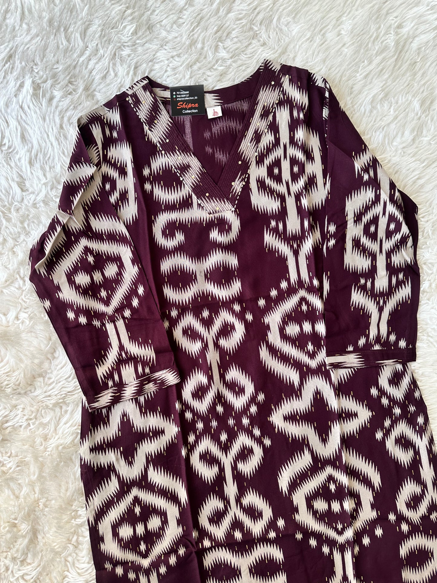 Heavy Rayon V- Neck Kurti