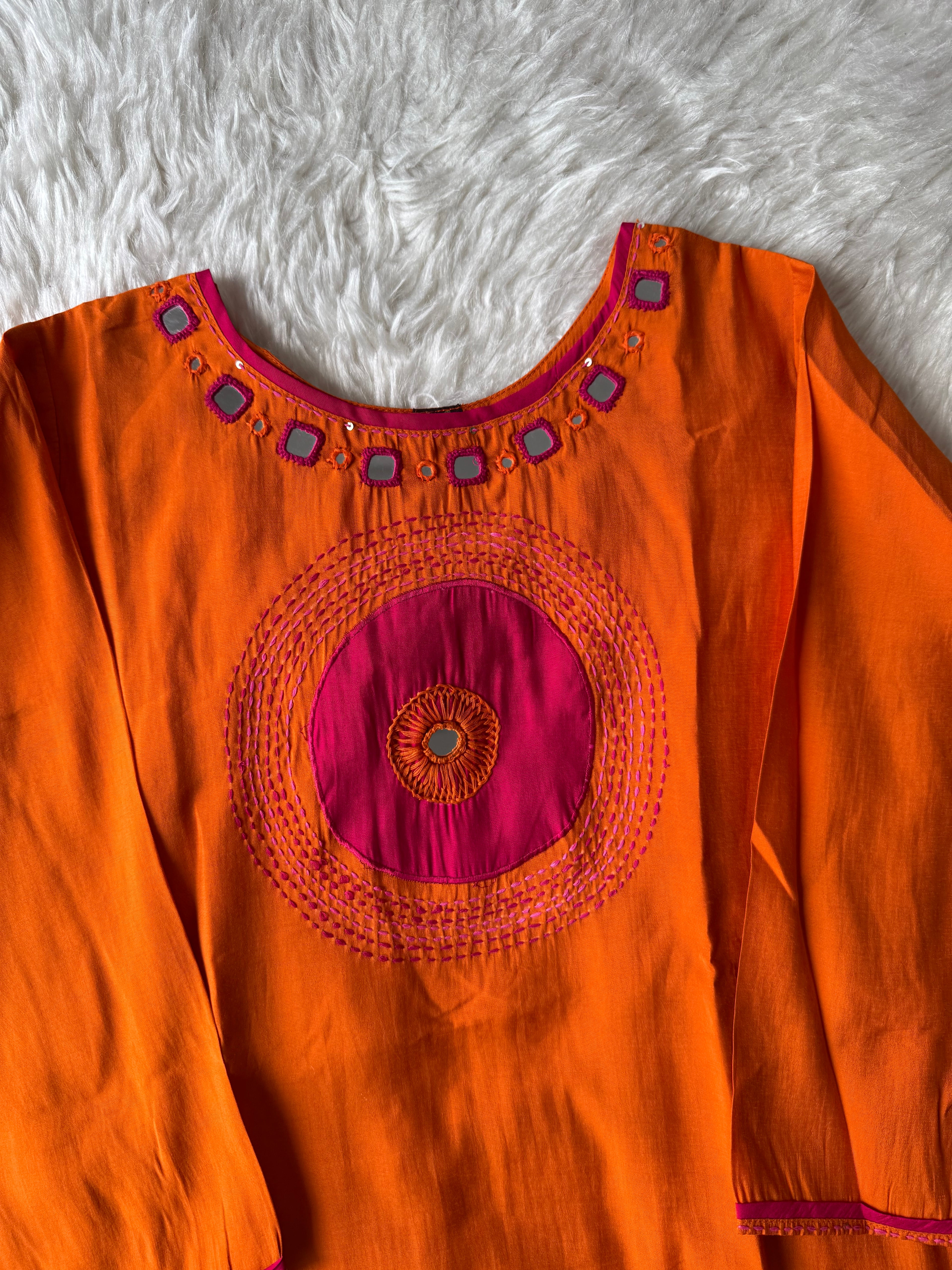 Roman Silk Kurti Plazo Dupatta Set