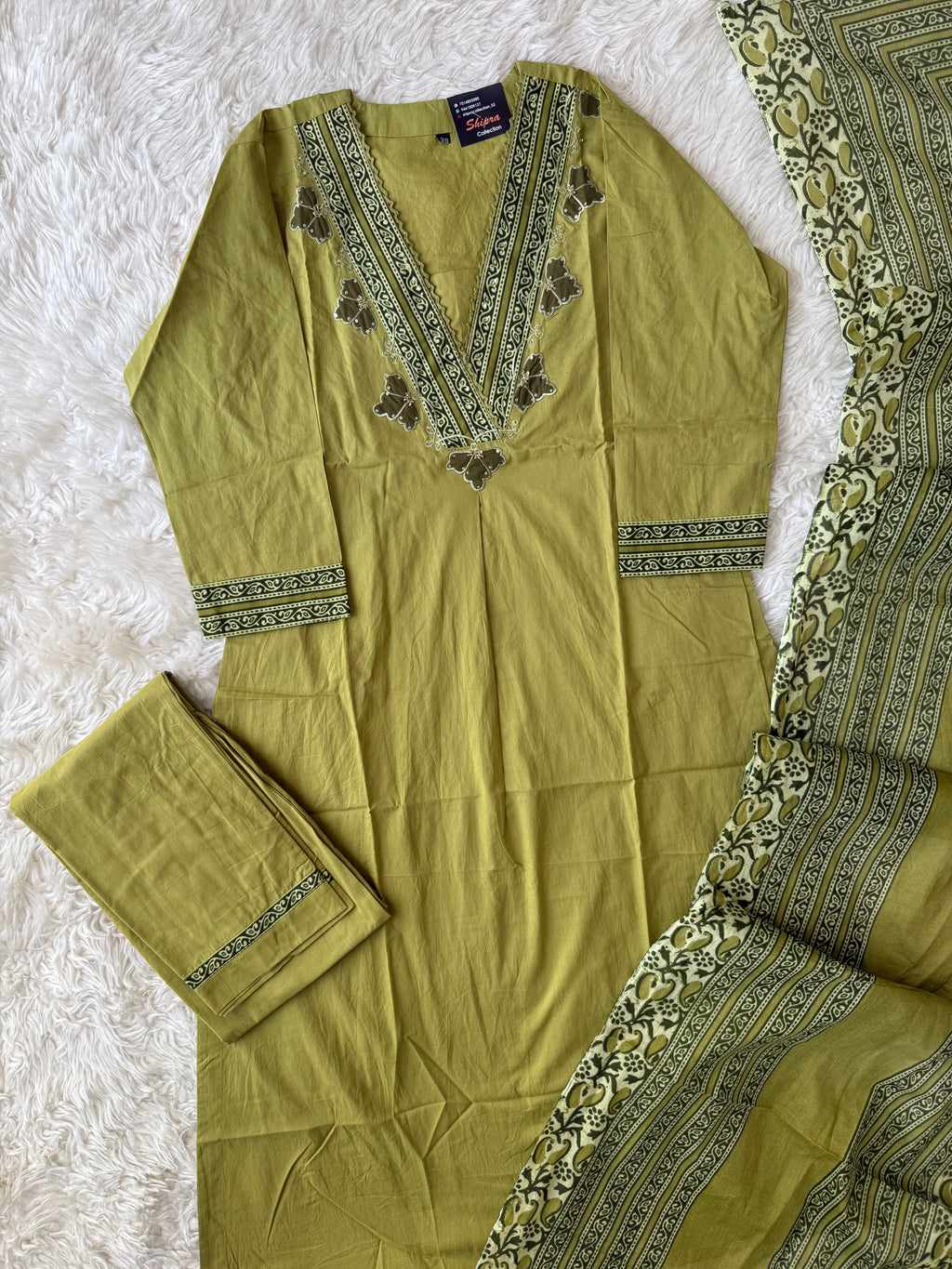 Premium Cotton Kurti Pant Dupatta Set