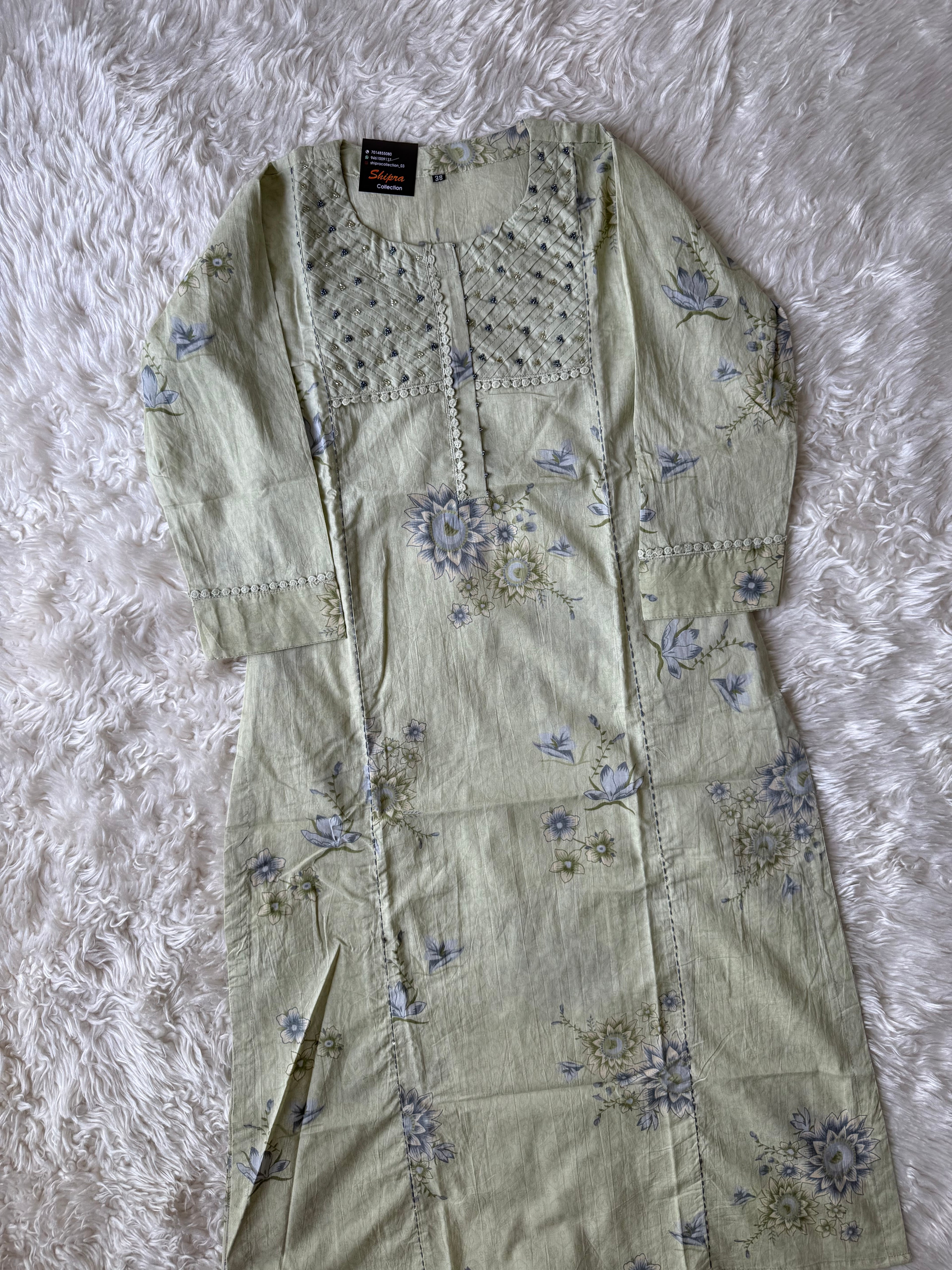 Premium Cotton Kurti Pant Dupatta Set