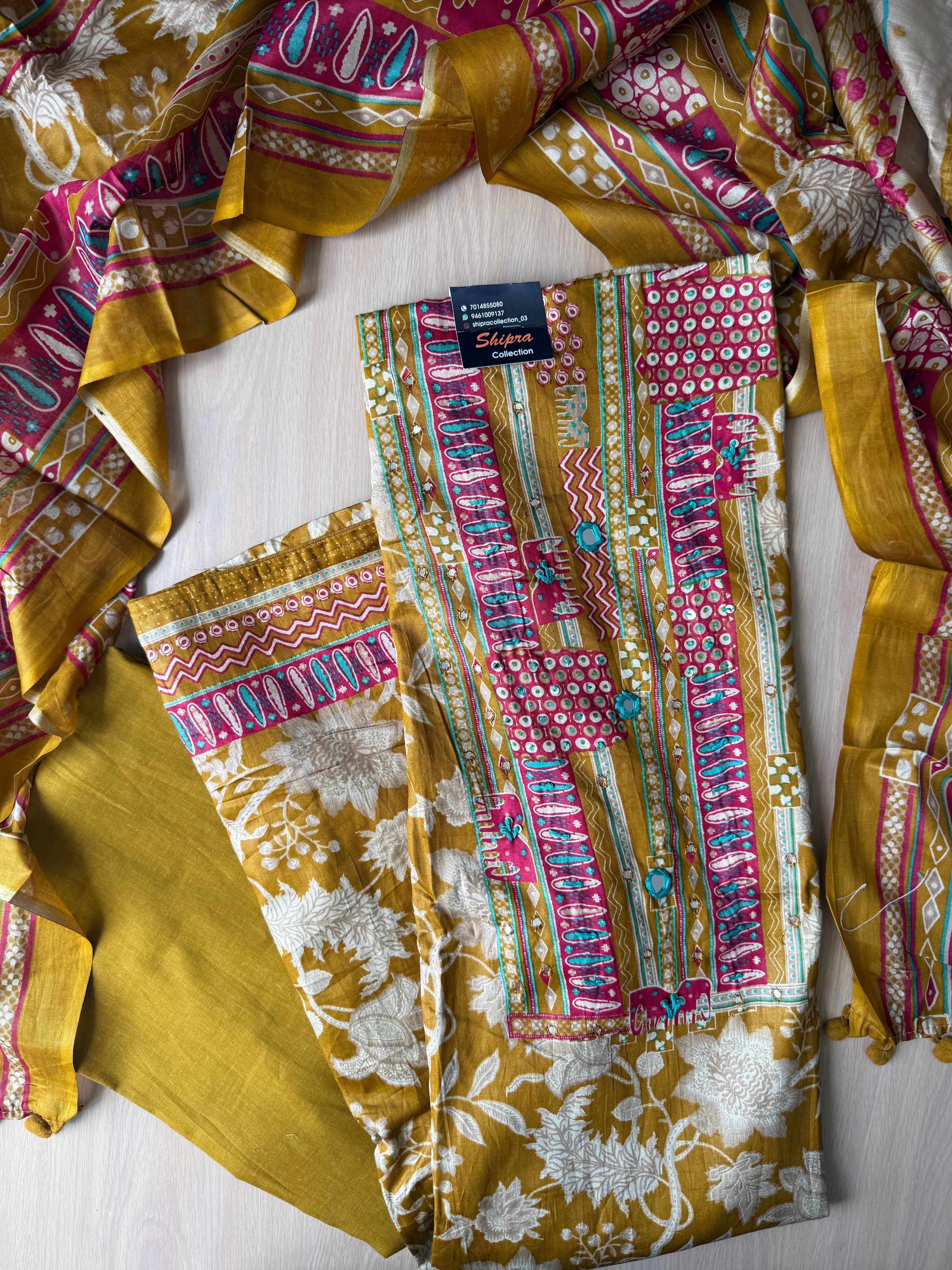 Premium Cotton Unstitched Set