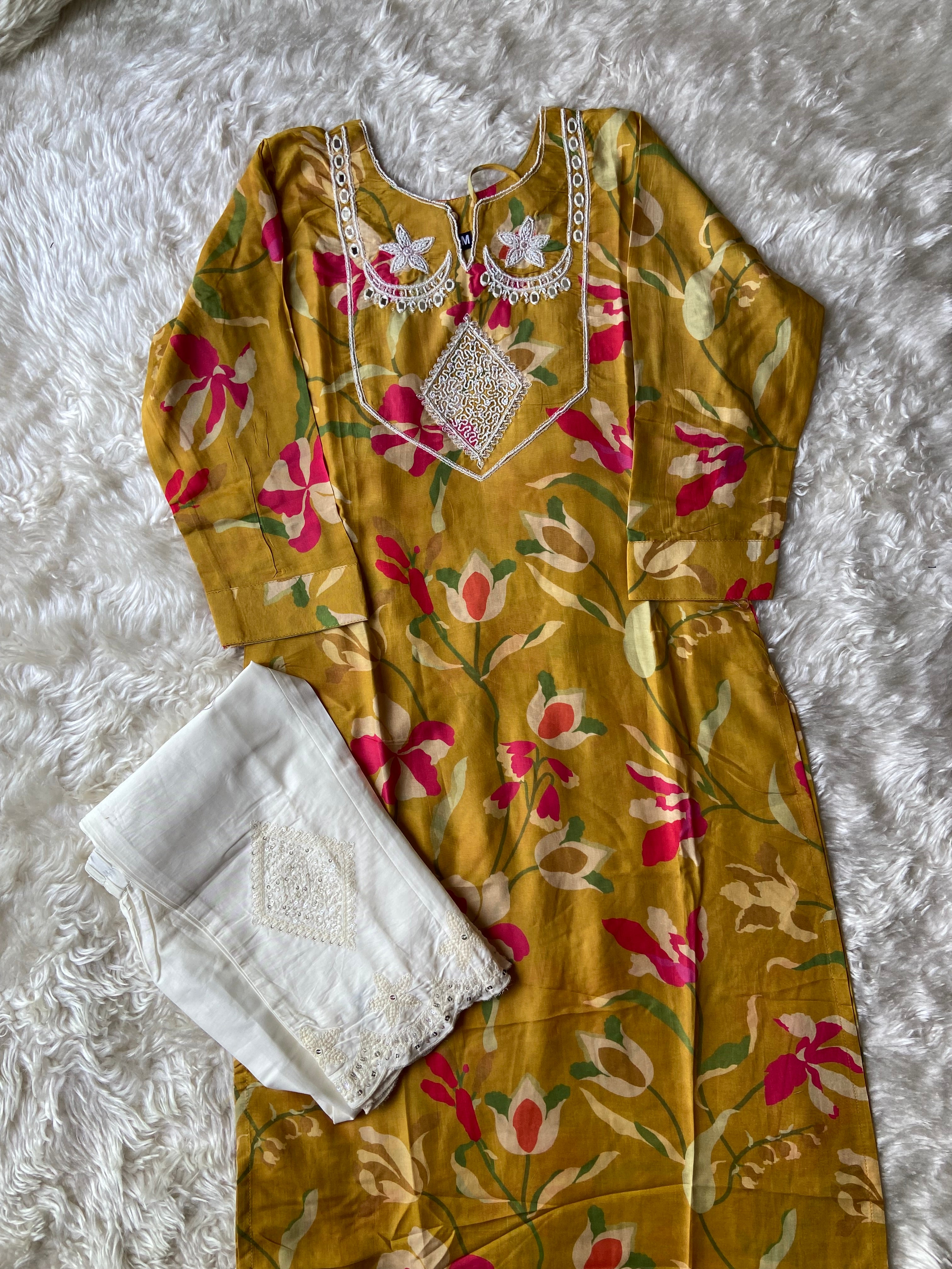 Premium Muslin Silk Kurti Pant Set