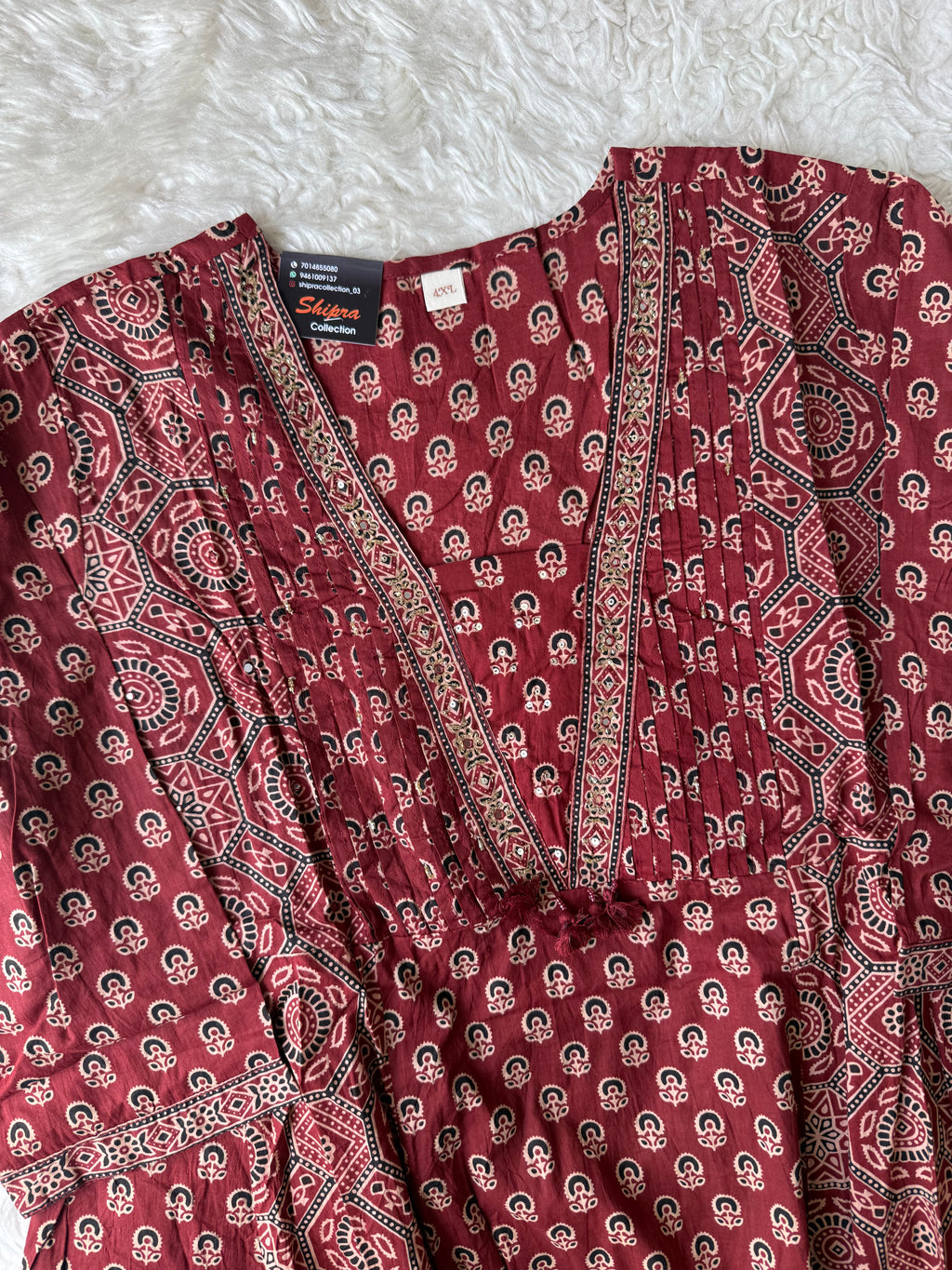 Premium Cotton FLARE Kurti Pant Dupatta Set