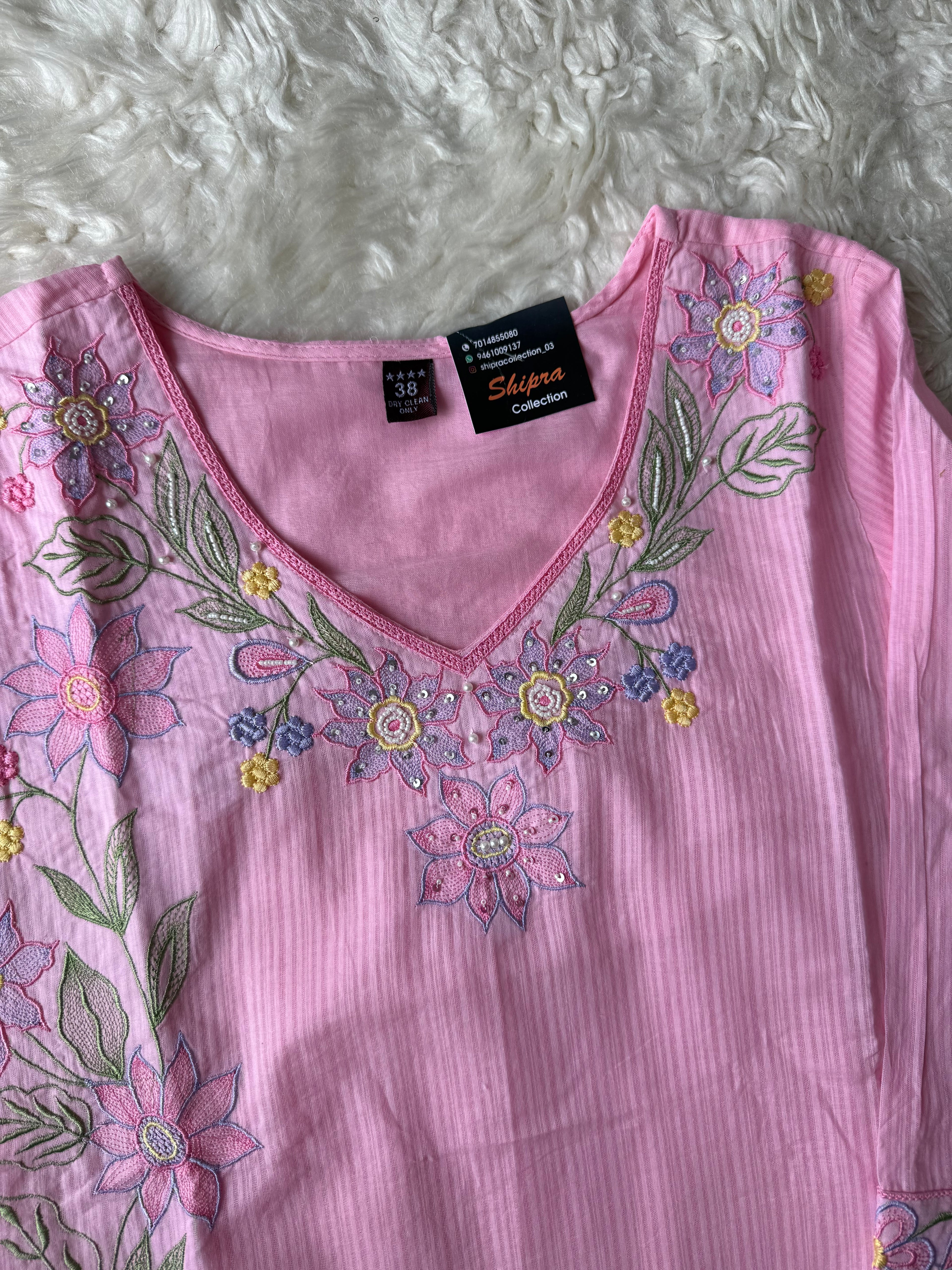 Mul Cotton Kurti Pant Dupatta Set