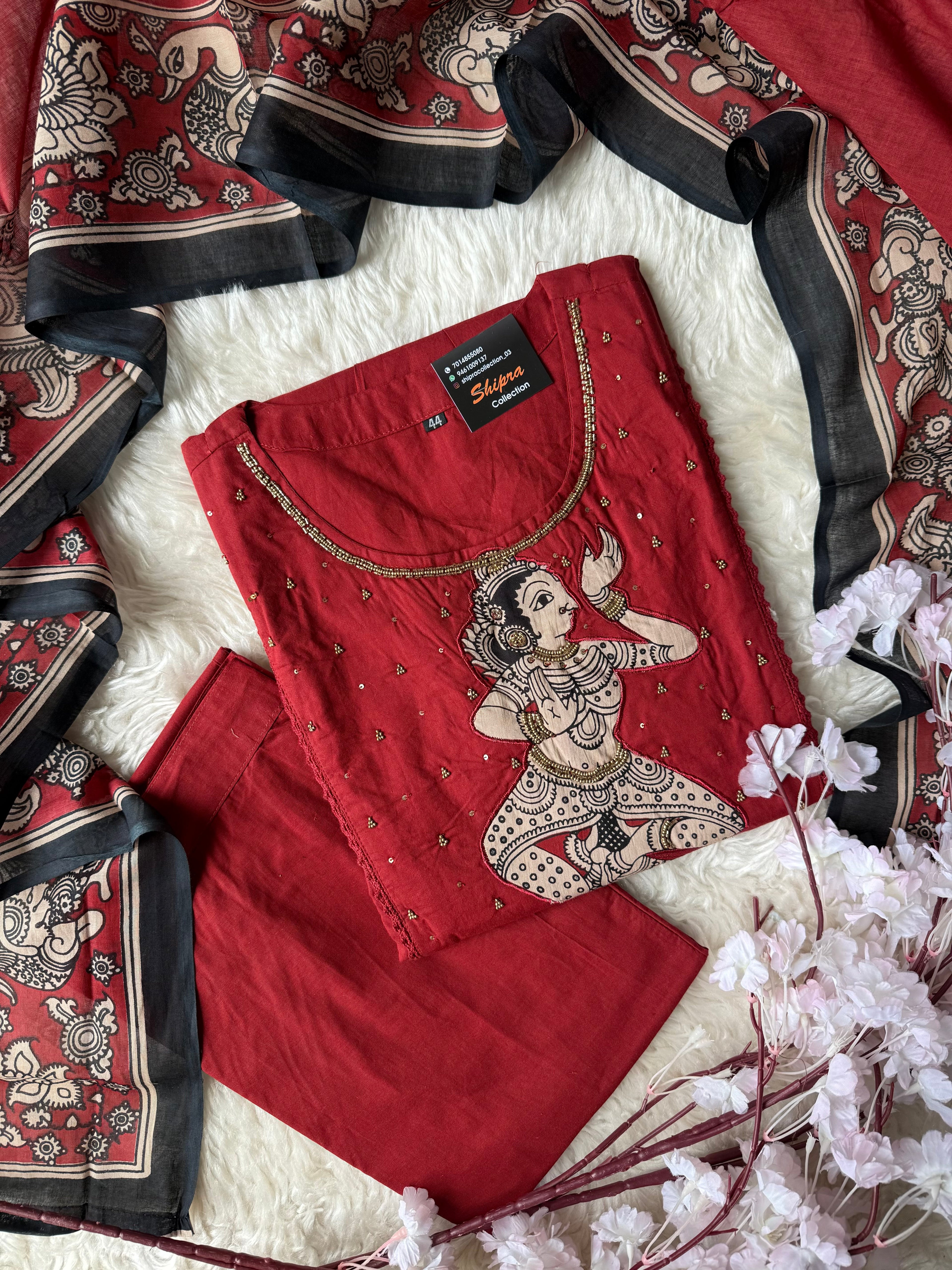 Premium Cotton Kurti Pant Dupatta Set