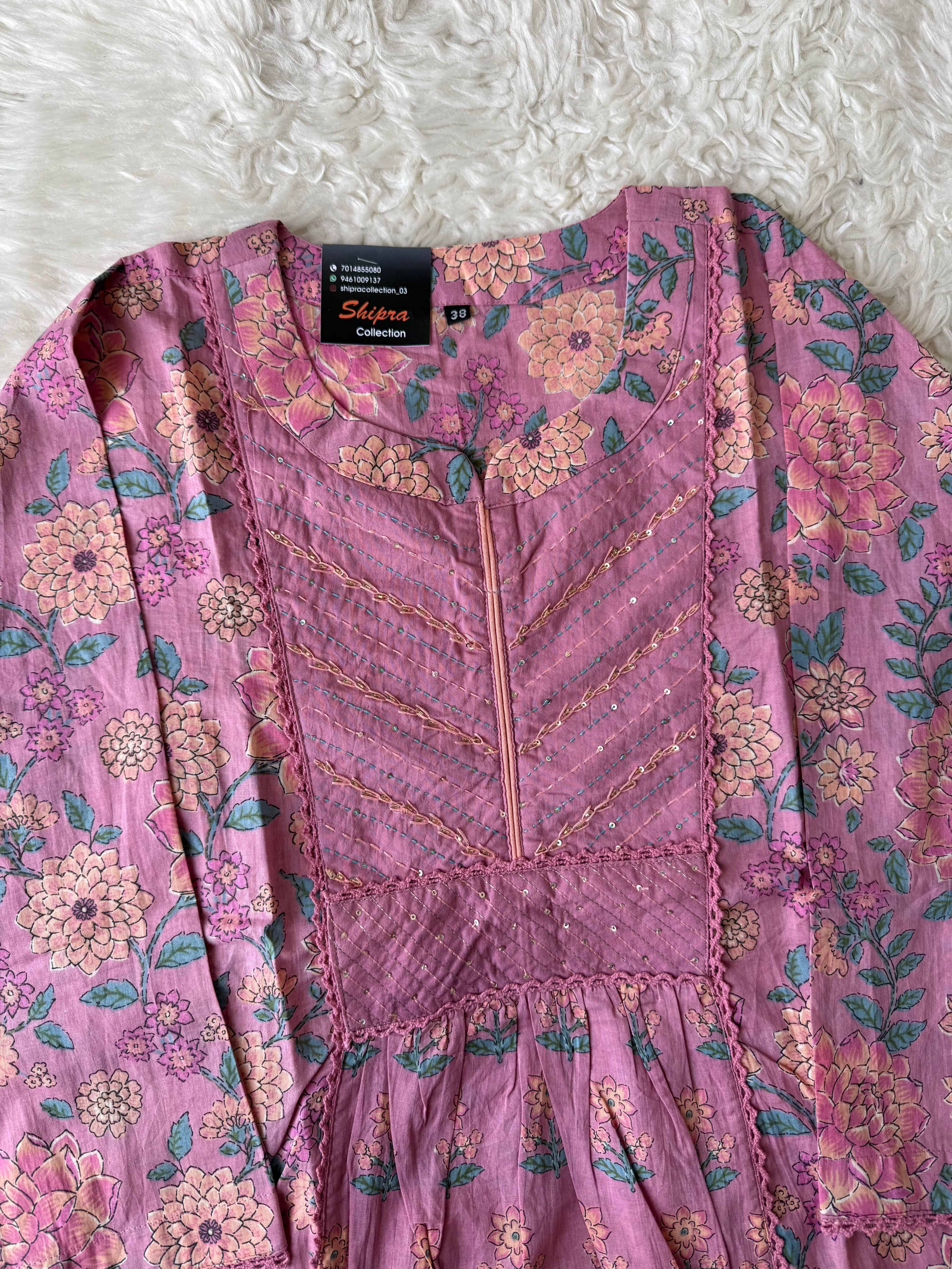 Premium Cotton Kurti Plazo Pant Set