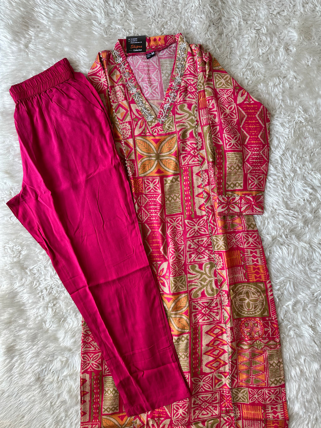 Premium Muslin Silk Kurti Pant Set