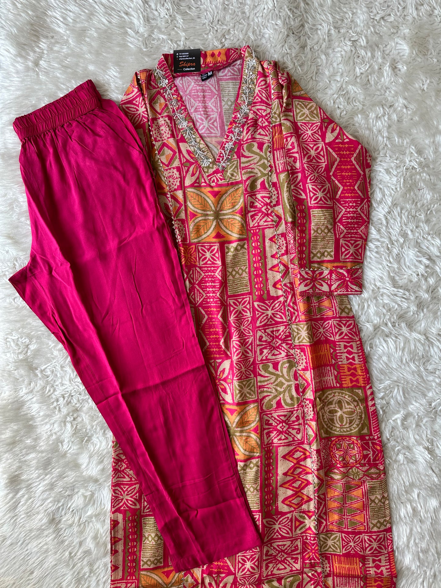 Premium Muslin Silk Kurti Pant Set