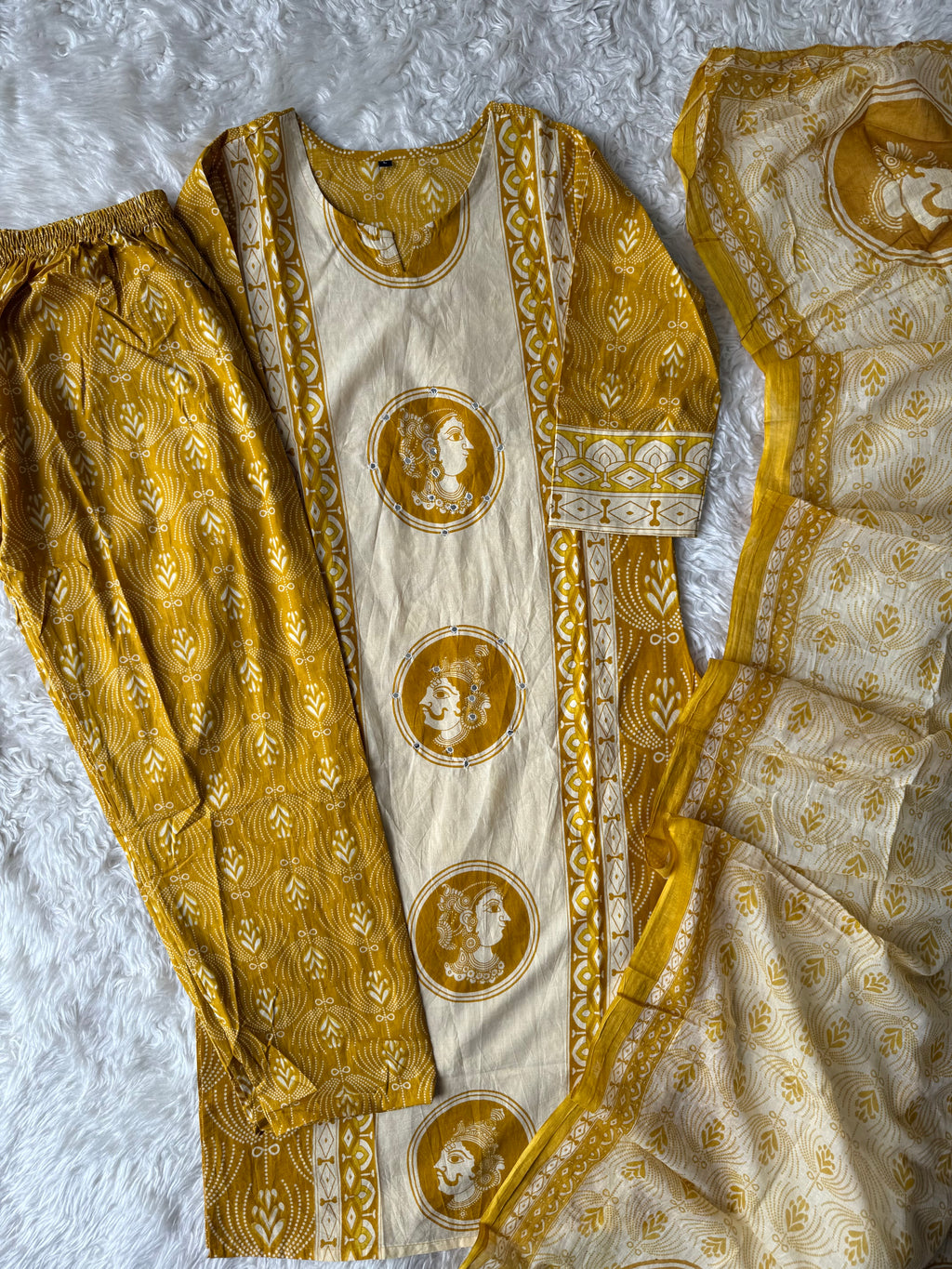 Budget Friendly Kurti Pant Dupatta Set