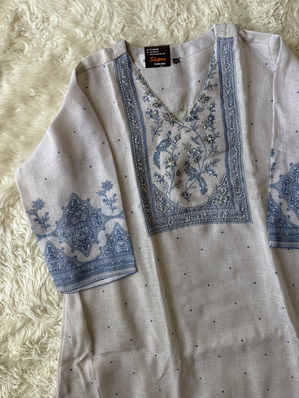 “Plus Size” Linen Kurti Pant Dupatta Set