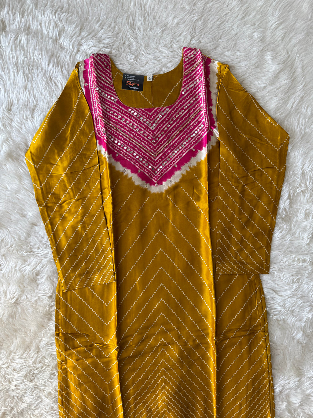 Gazi Silk Kurti Pant Dupatta Set