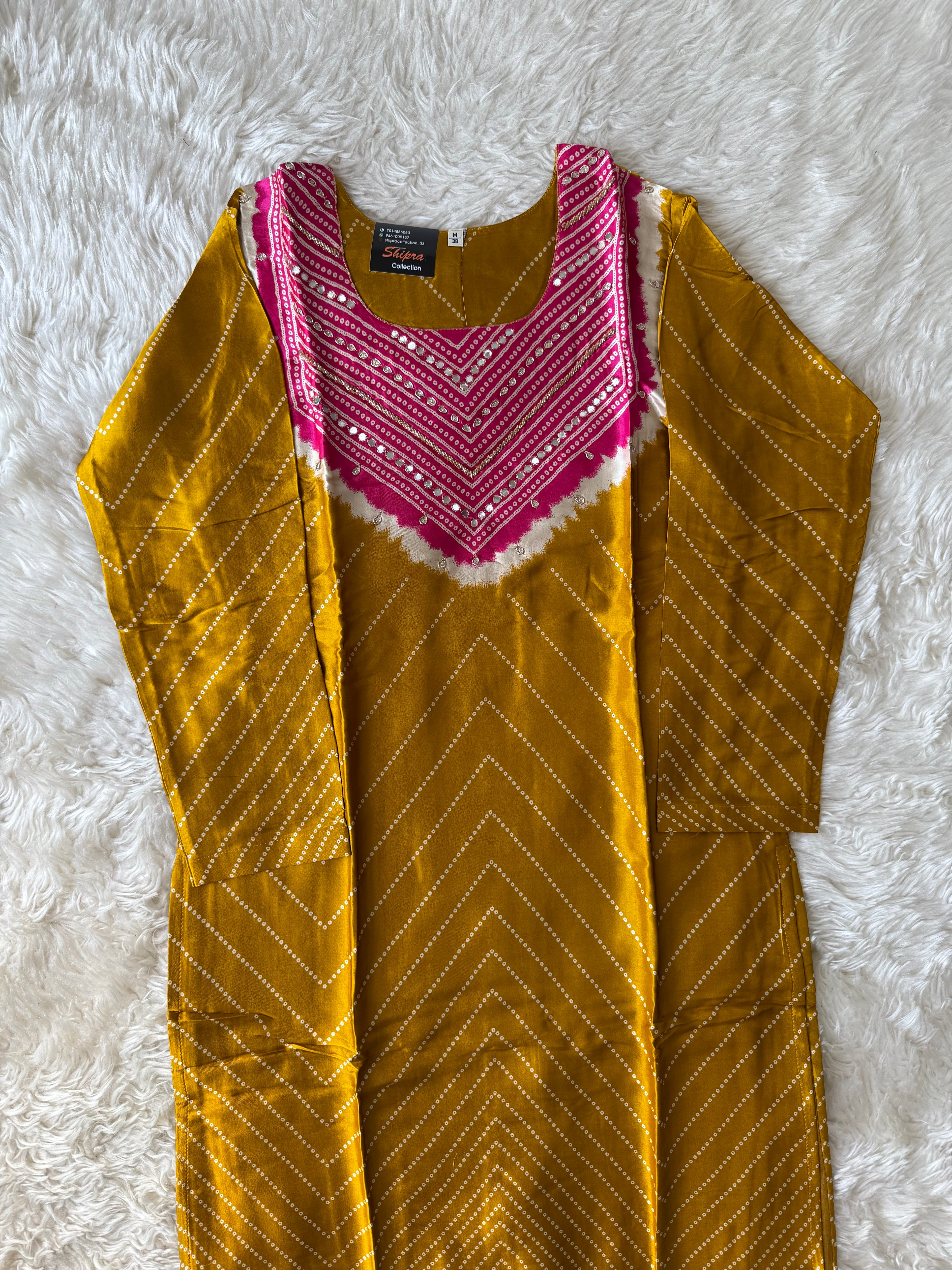Gazi Silk Kurti Pant Dupatta Set