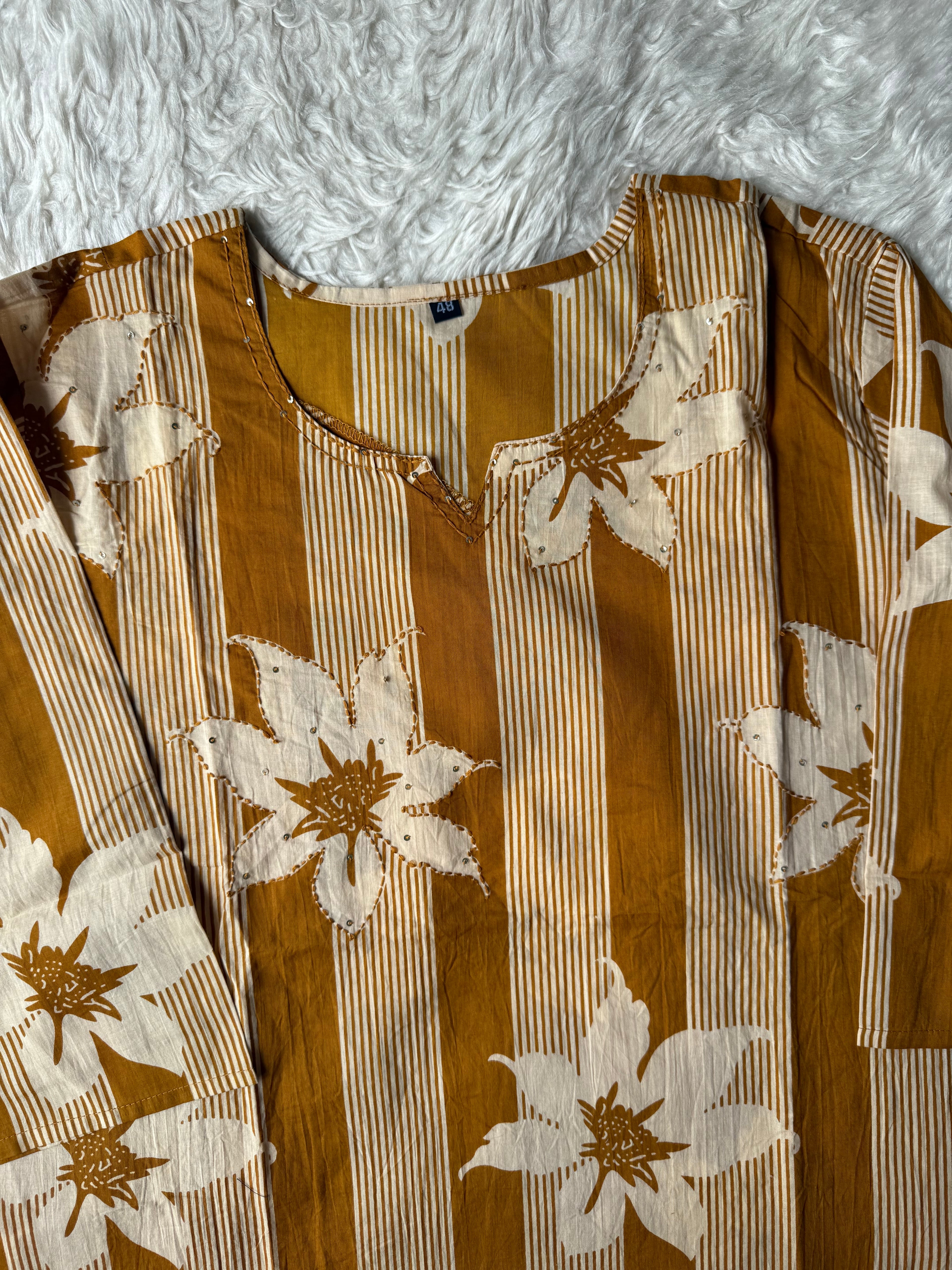Pure Cotton Kurti Pant Dupatta Set
