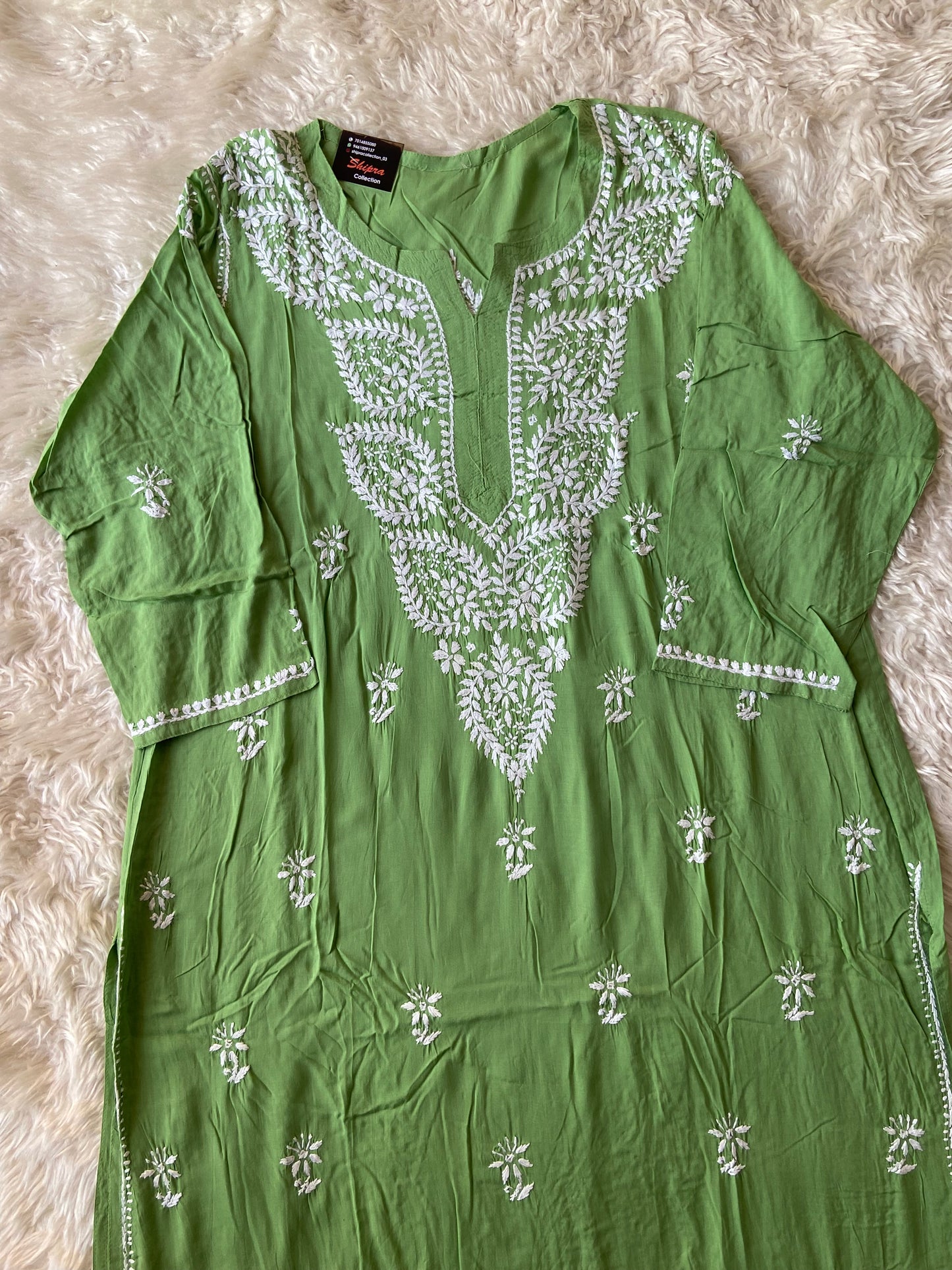 Rayon Chikankari kurti