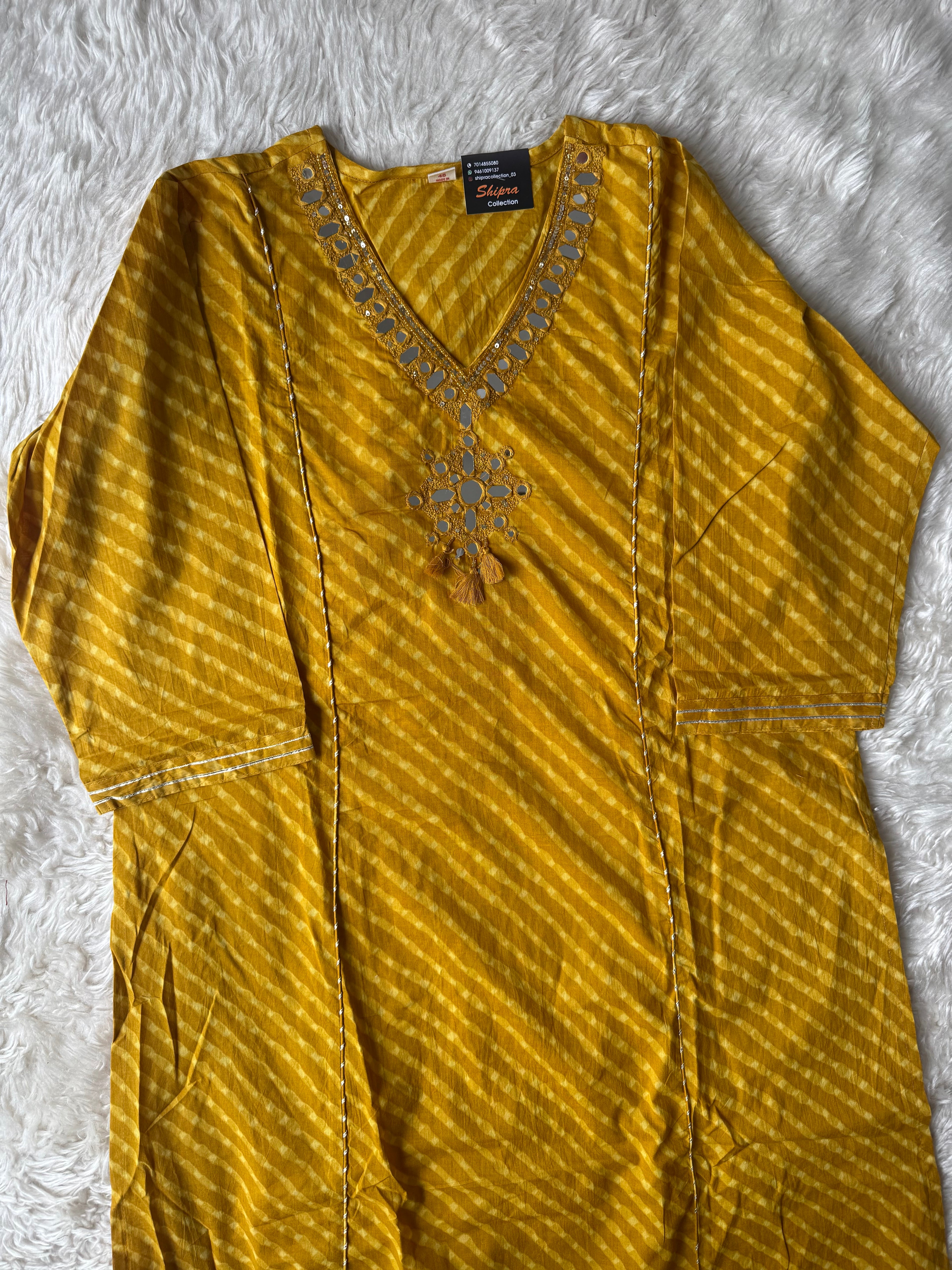 Premium Cotton Lehariya Set