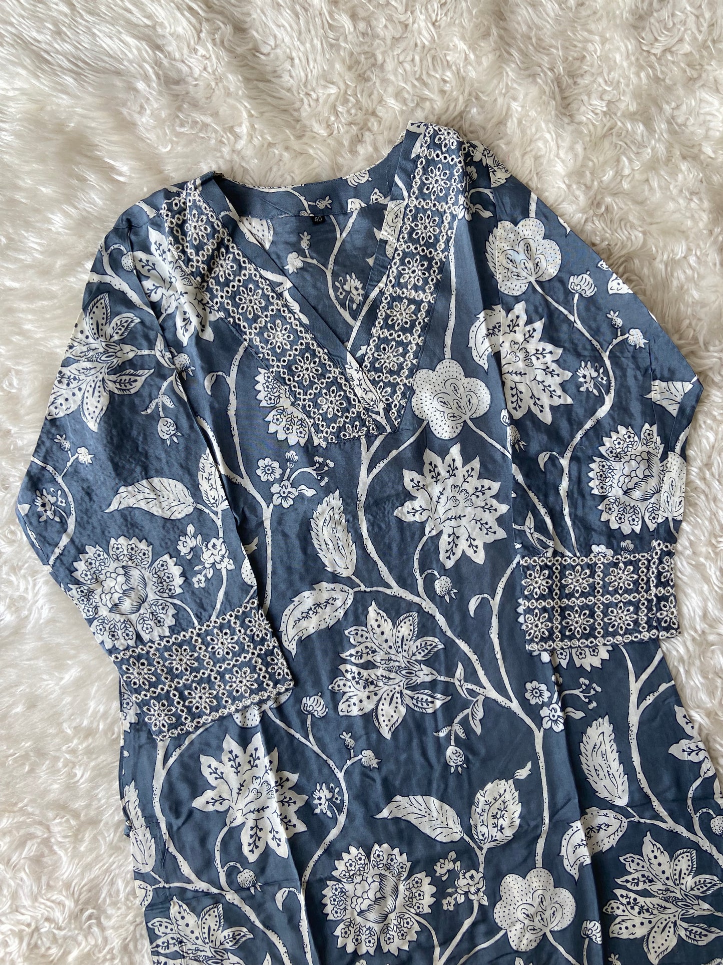 Crepe Silk Kurti Pant Dupatta Set