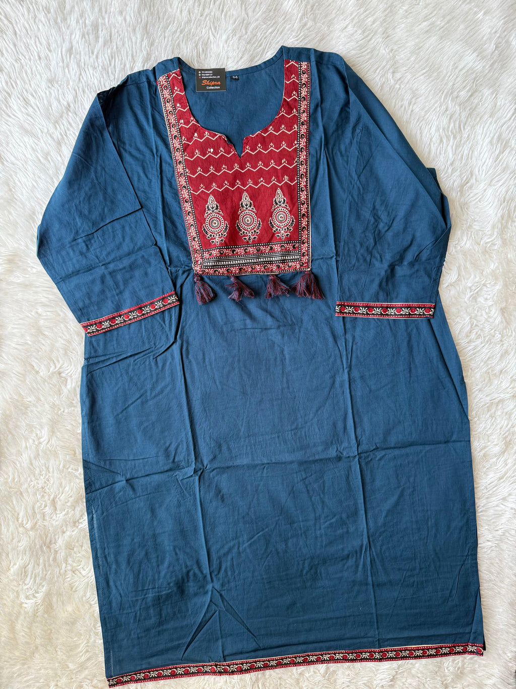 Pure Cotton Kurti Pant Dupatta Set