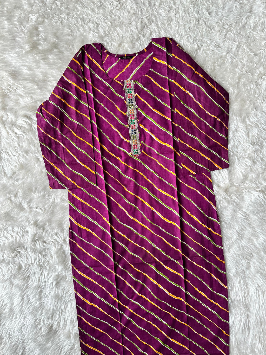 Cotton Lehariya Kurti