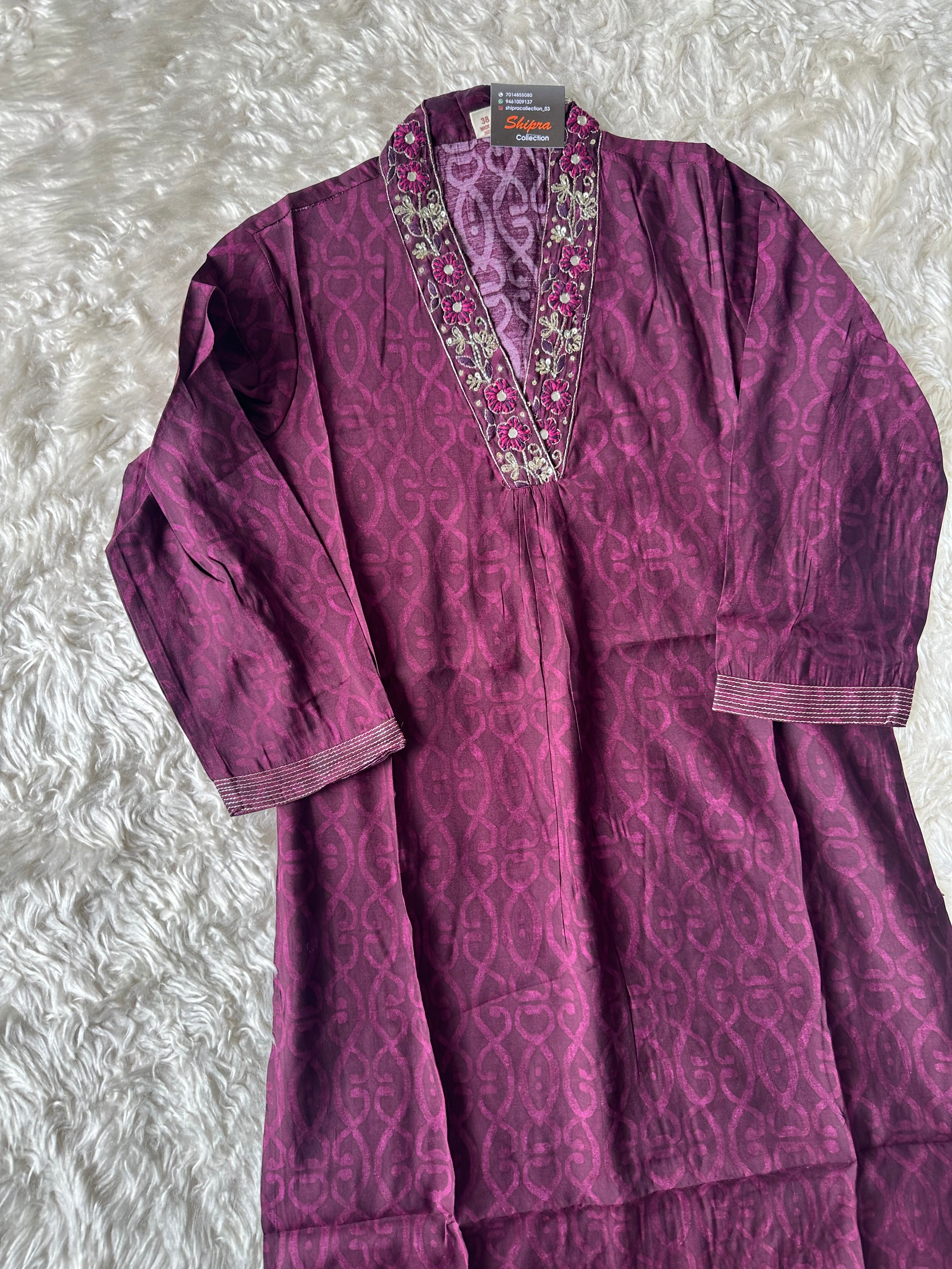 Pure Muslin Silk kurti