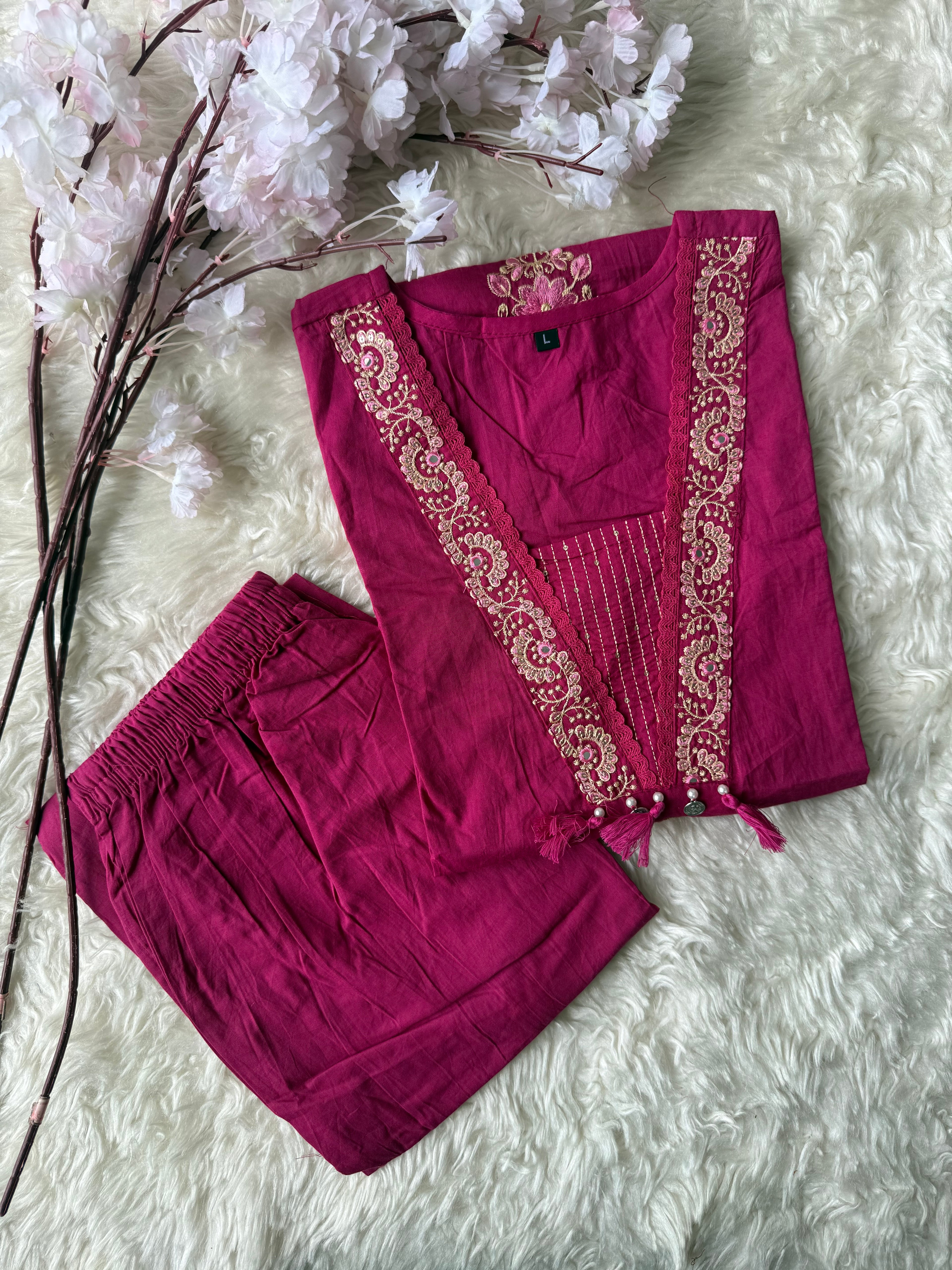 Cotton Kurti Pant Set