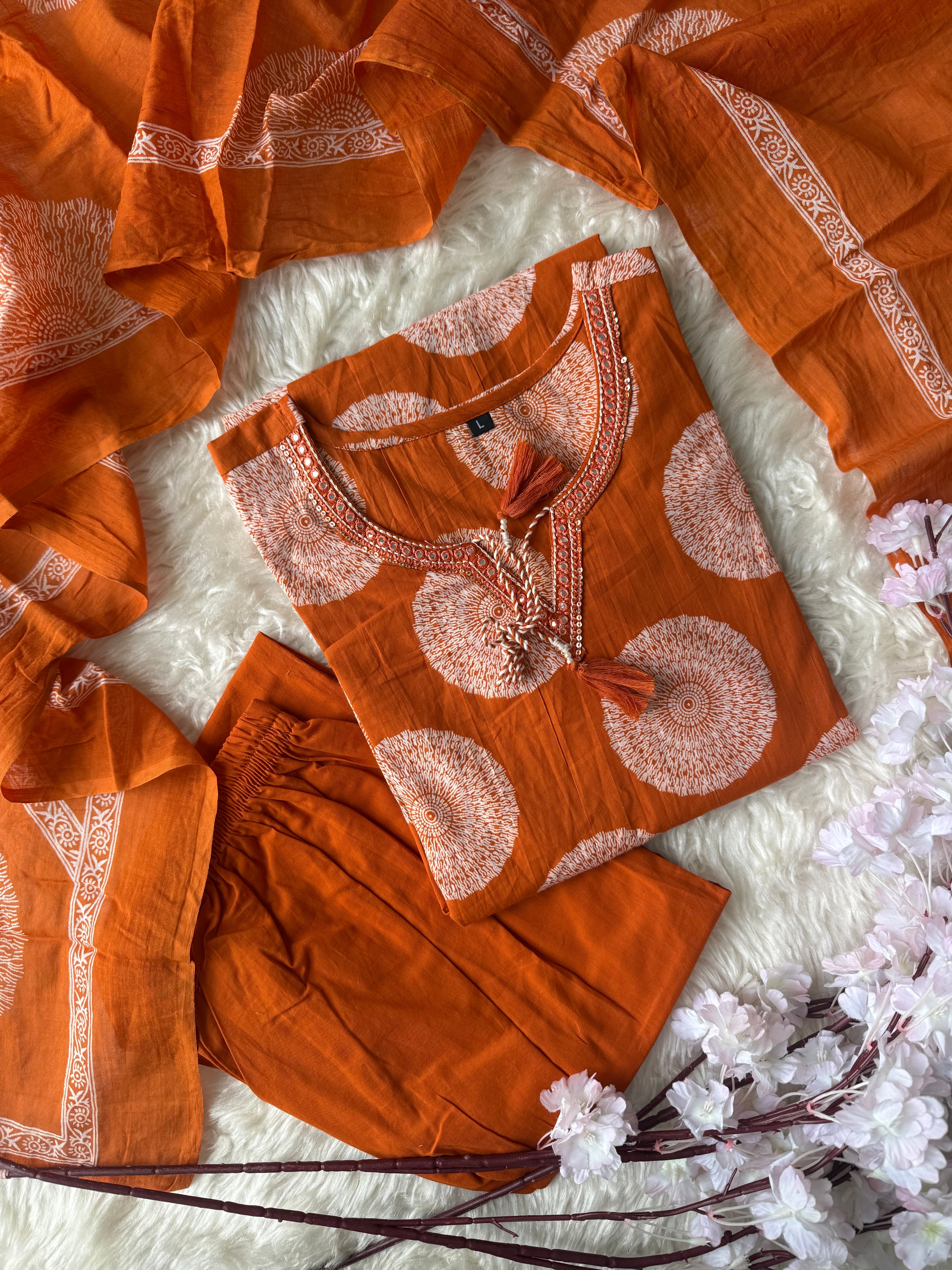 Budget Friendly Kurti Pant Dupatta Set