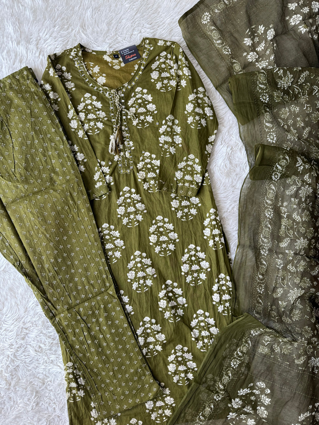 Budget Friendly Kurti Pant Dupatta Set