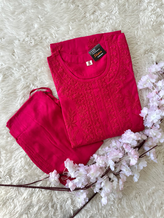 Rayon Kurti Pant Set