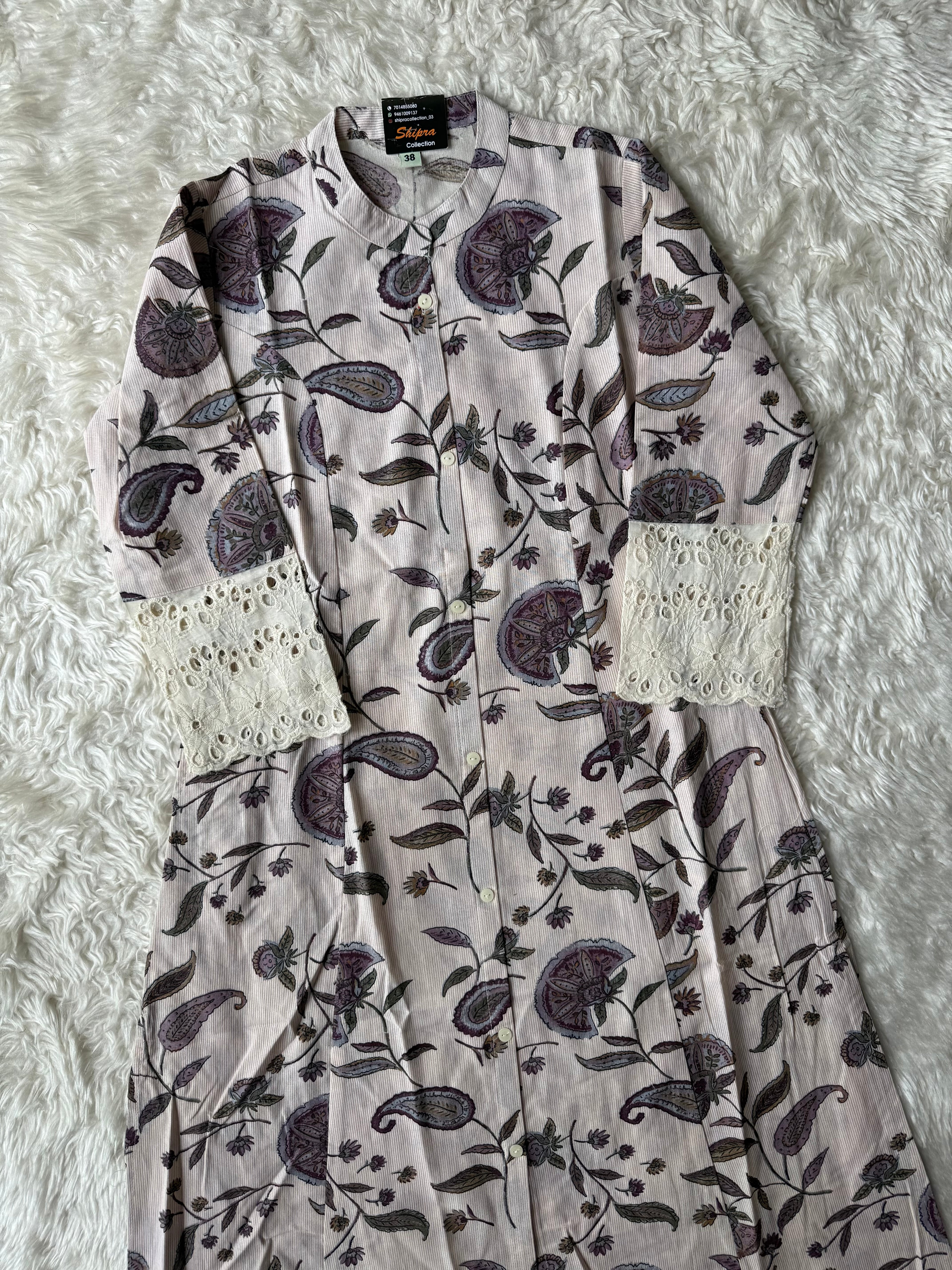 Khadi Cotton Aline kurti