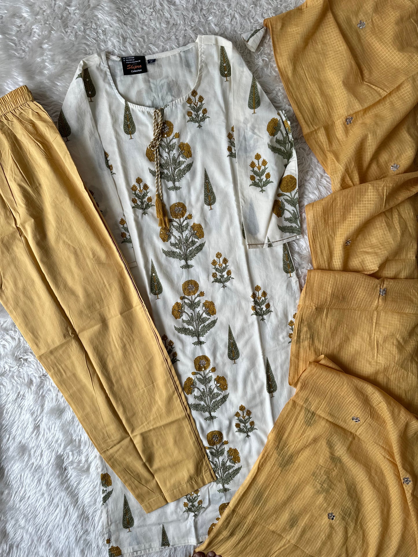 Premium Mul Cotton Kurti Pant Dupatta Set