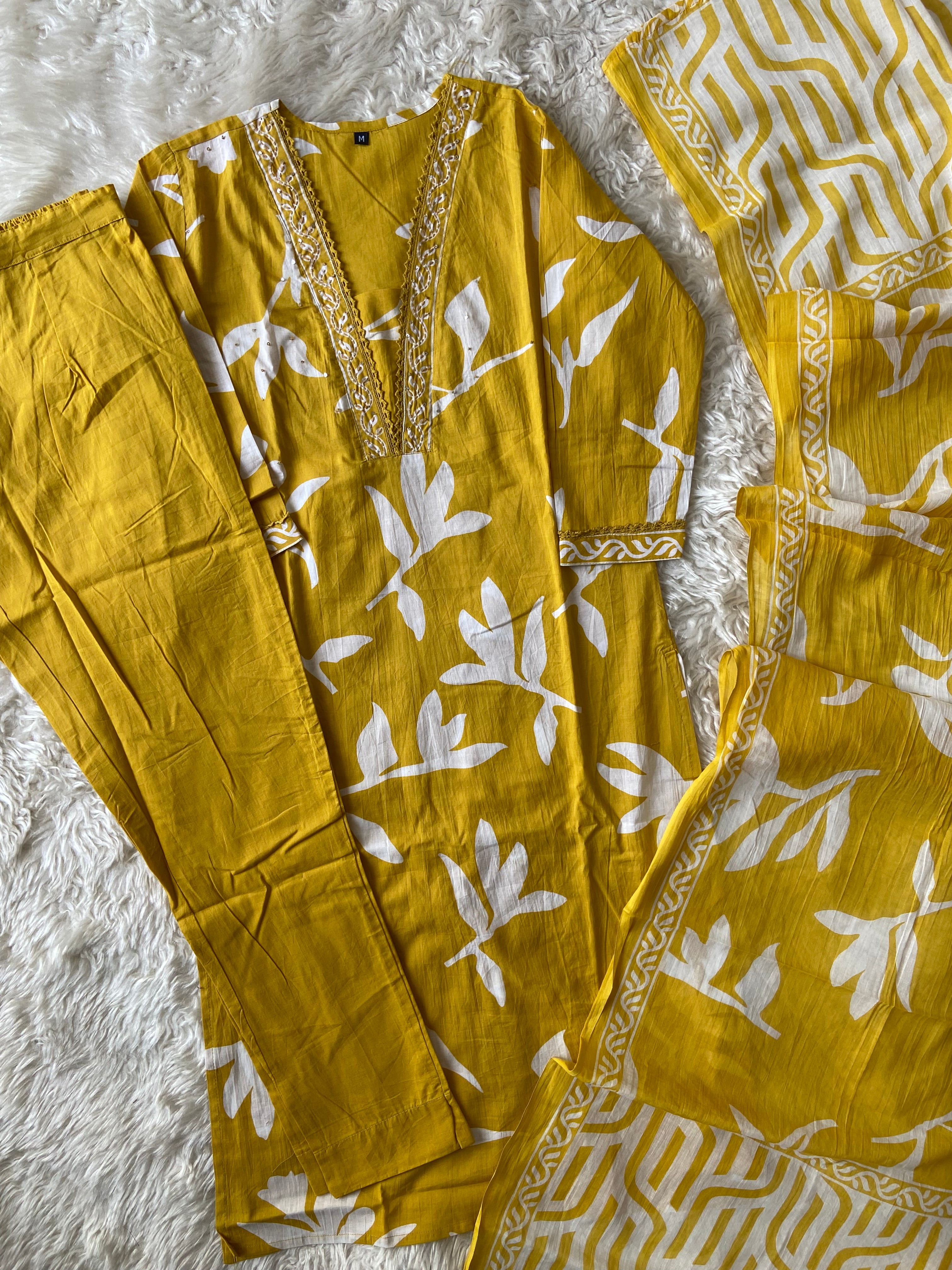 Budget Friendly Kurti Pant Dupatta Set