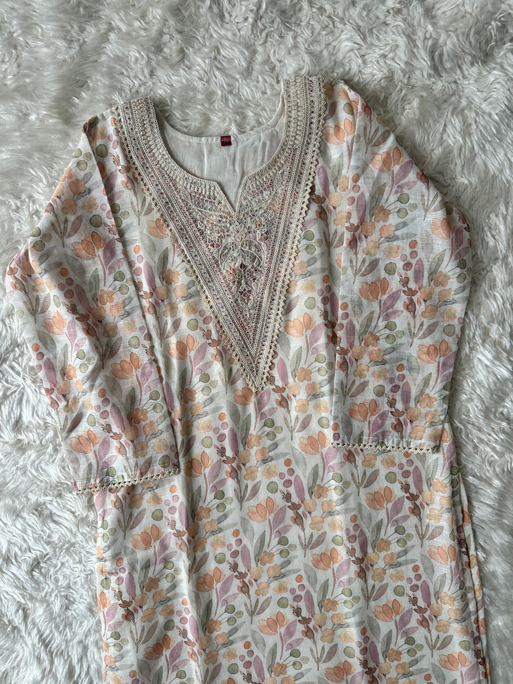 Linen Kurti Pant Dupatta Set