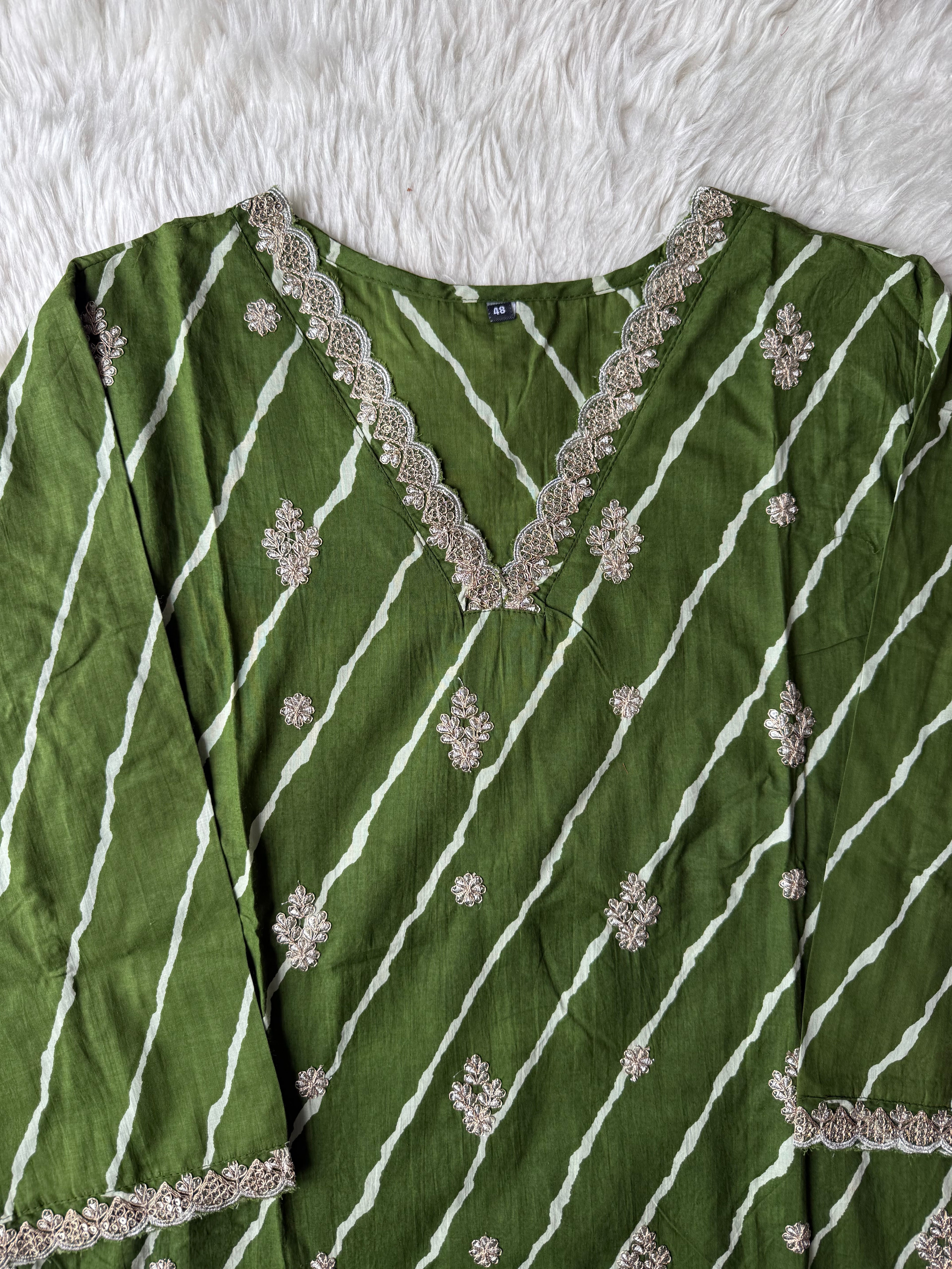 Premium Cotton Lehariya Set