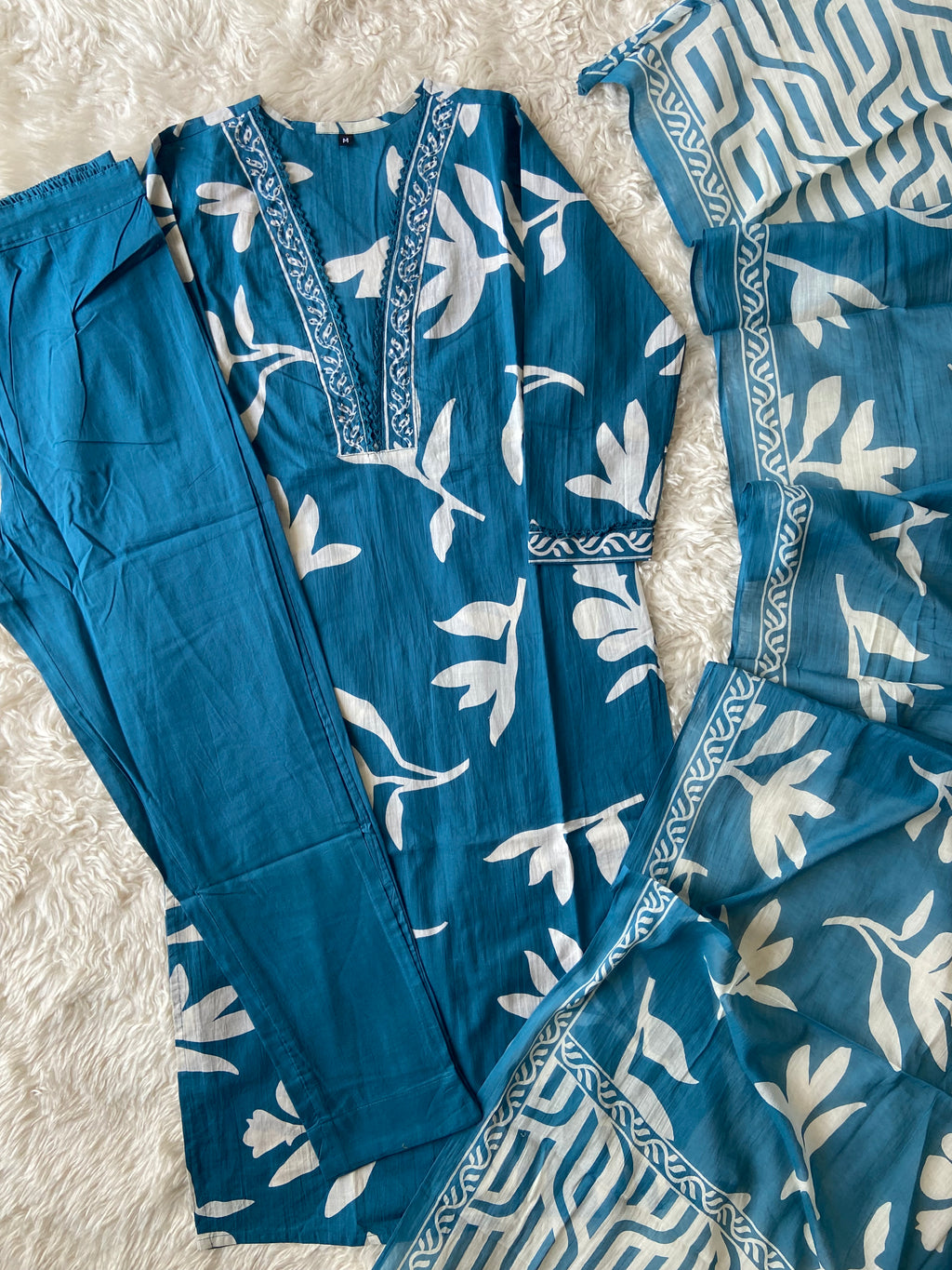 Budget Friendly Kurti Pant Dupatta Set