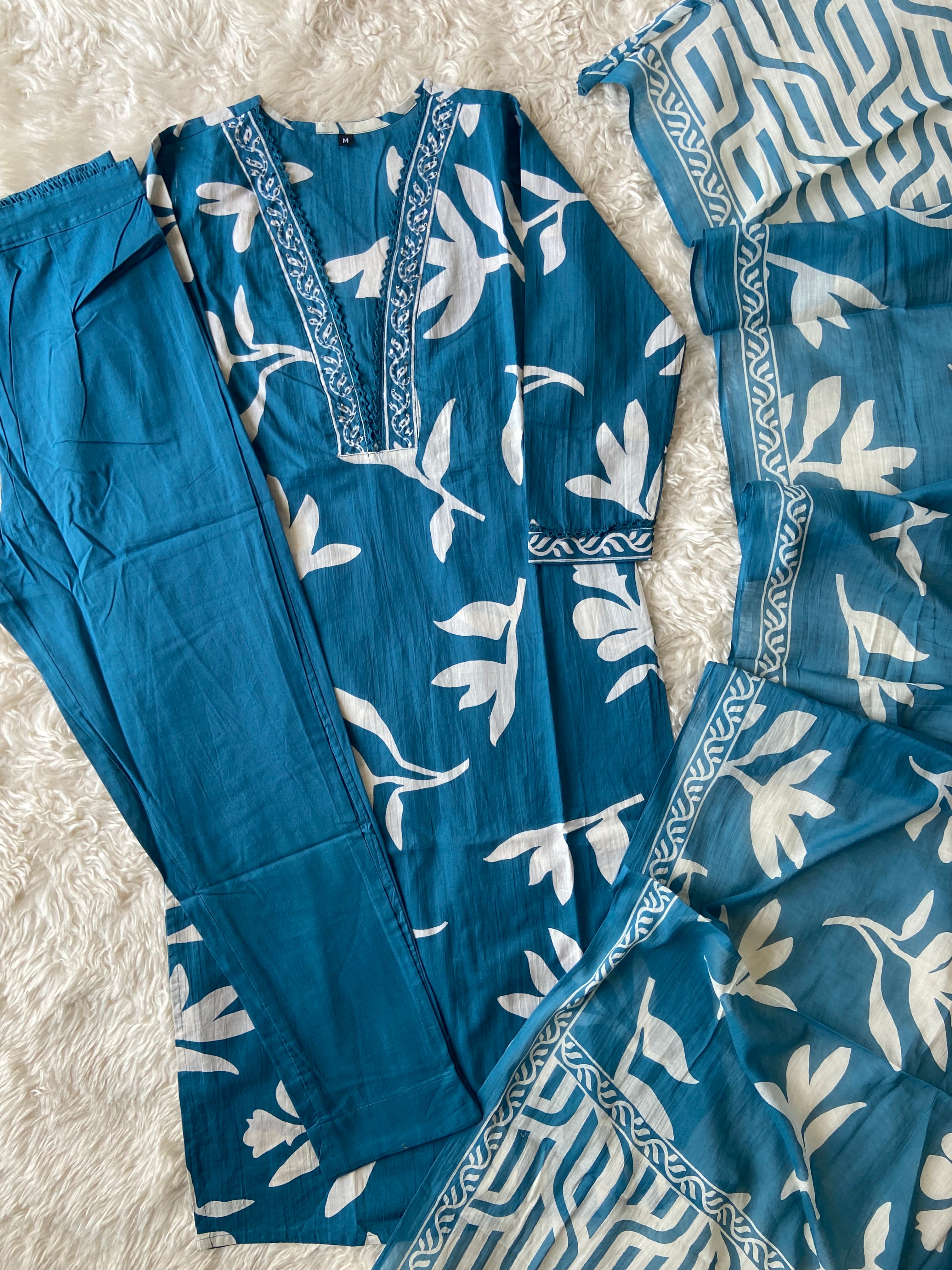 Budget Friendly Kurti Pant Dupatta Set