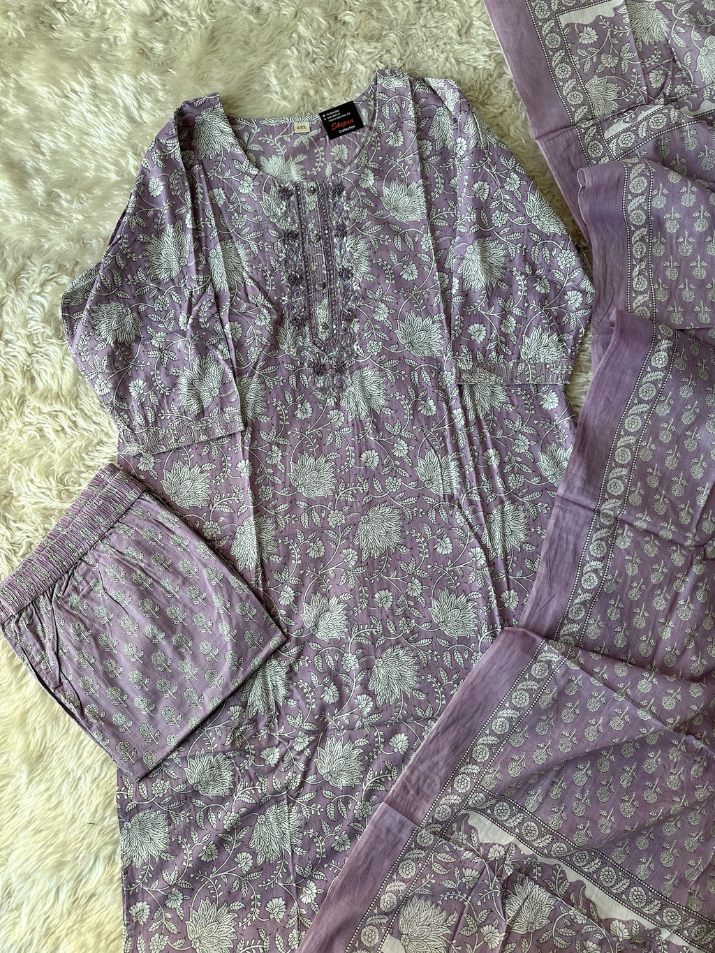 Premium Cotton Kurti Pant Dupatta Set
