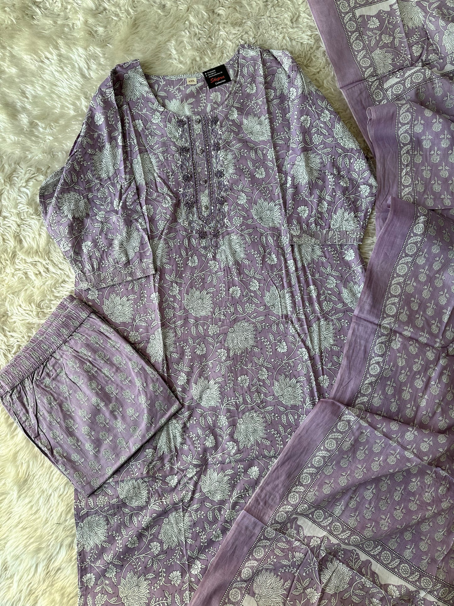 Premium Cotton Kurti Pant Dupatta Set