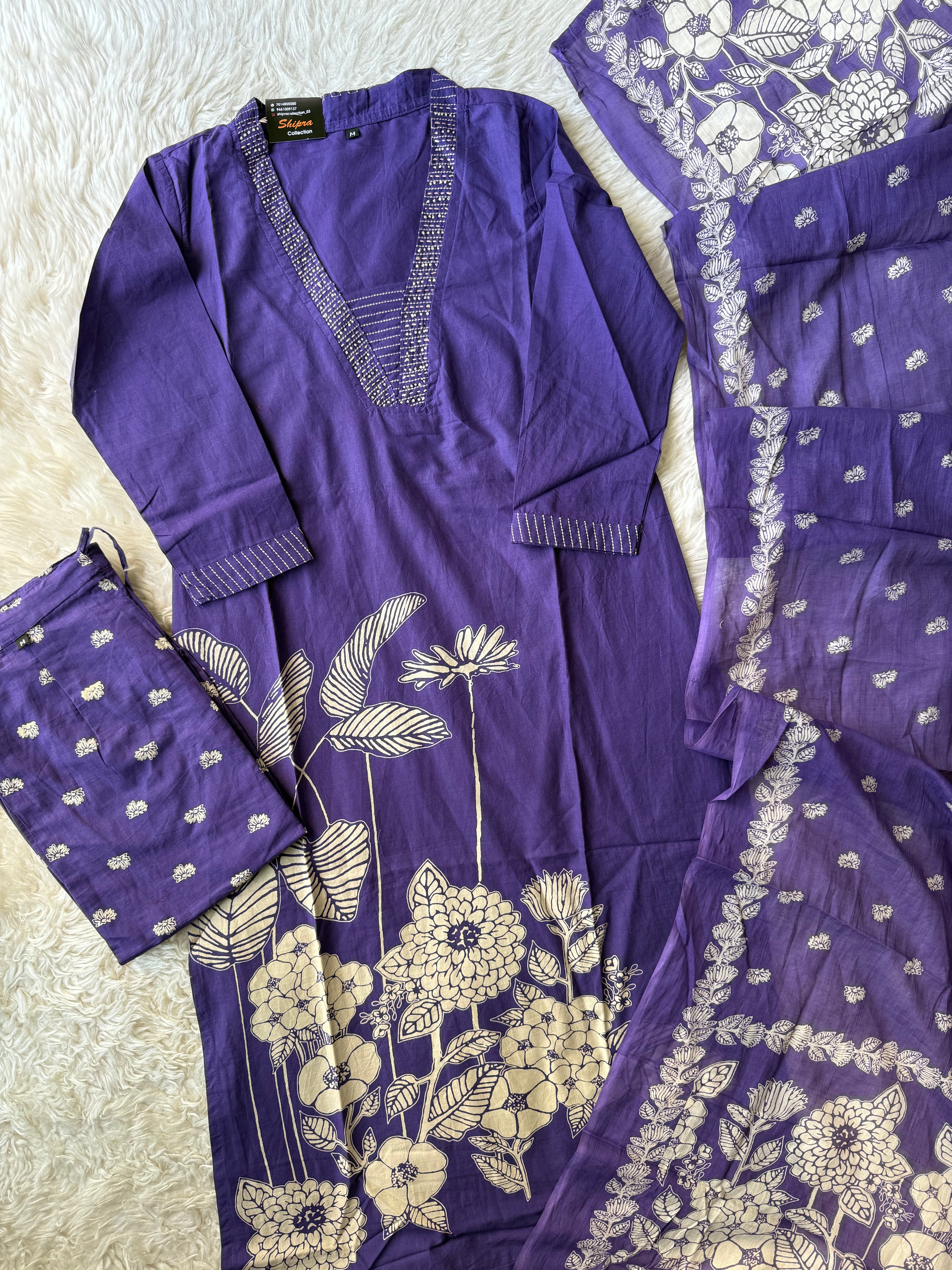 Budget Friendly Kurti Pant Dupatta Set