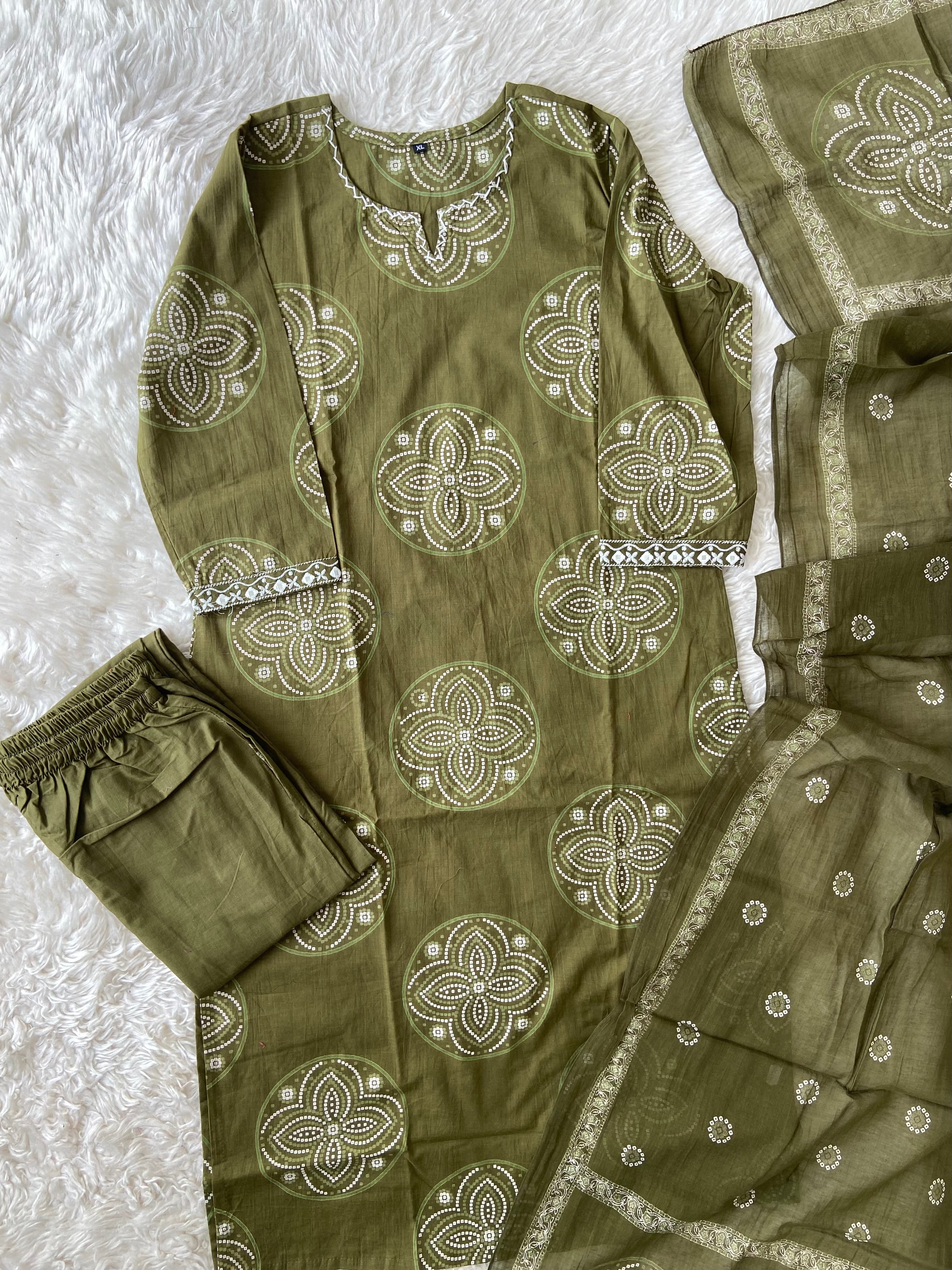 Budget Friendly Kurti Pant Dupatta Set
