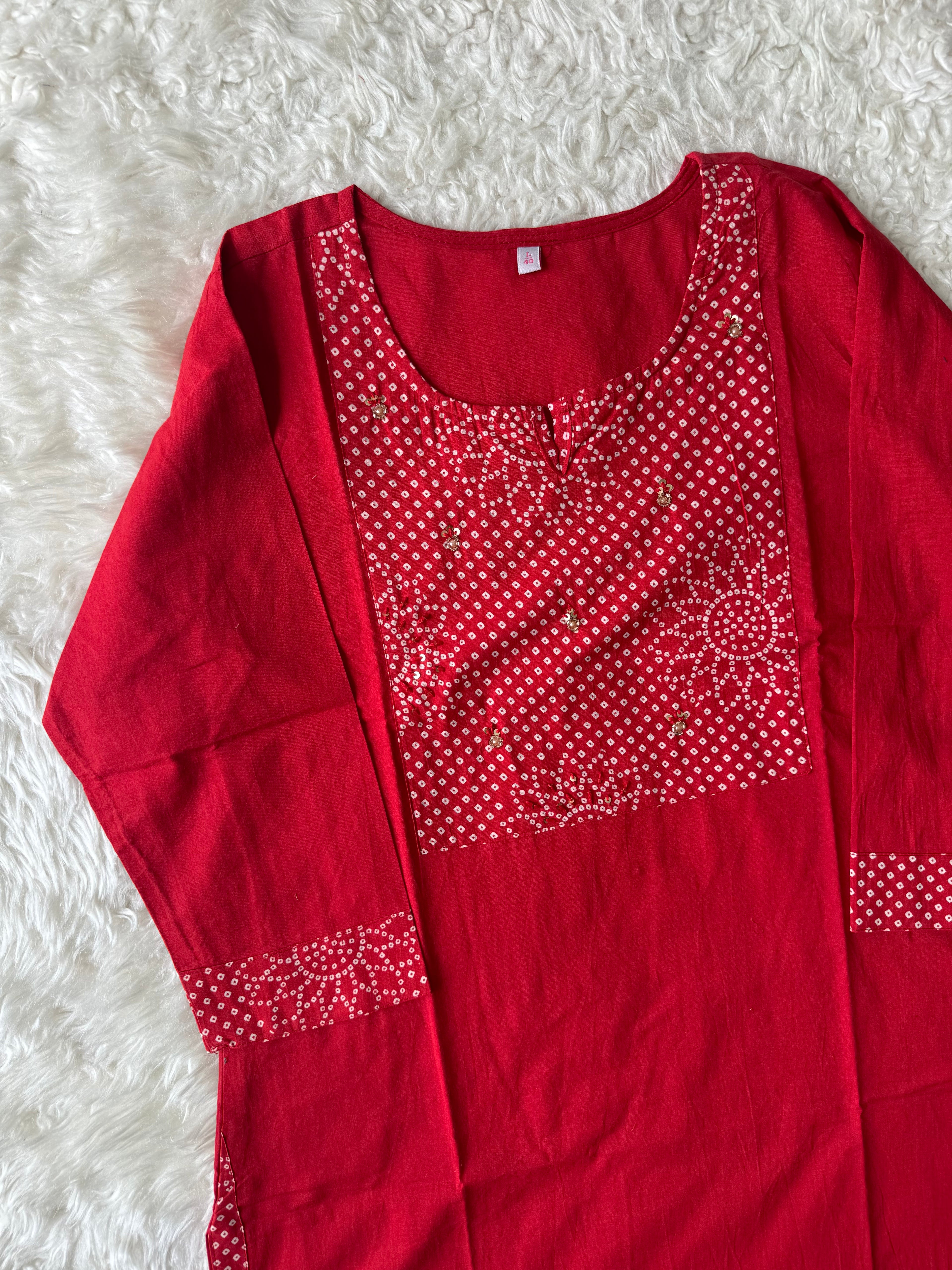 Premium Cotton Kurti Pant Set
