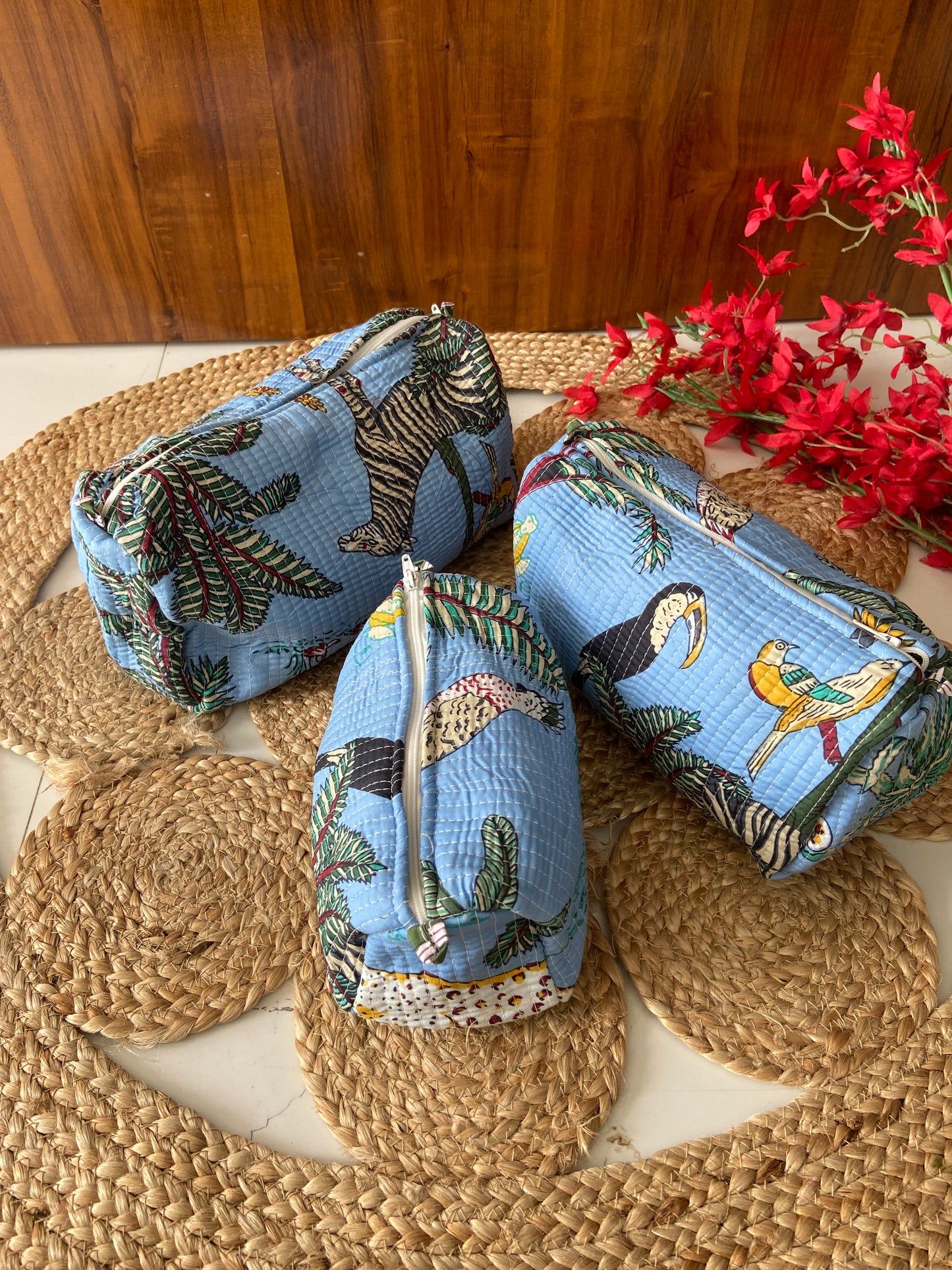 Cute 🌱 🌸 Utility Pouch (Set Of 3)