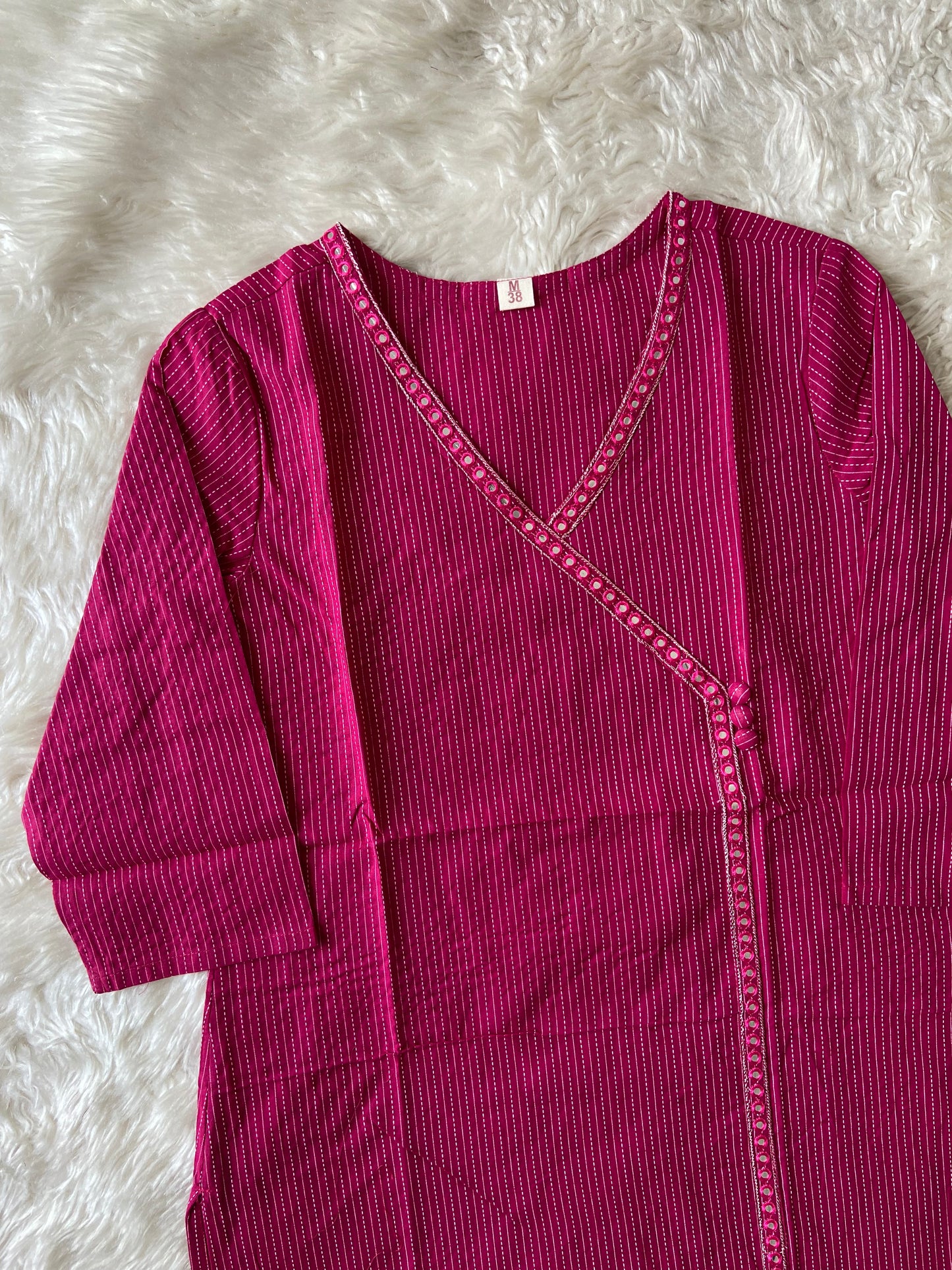 Pure Cotton Katha Details Short Kurti