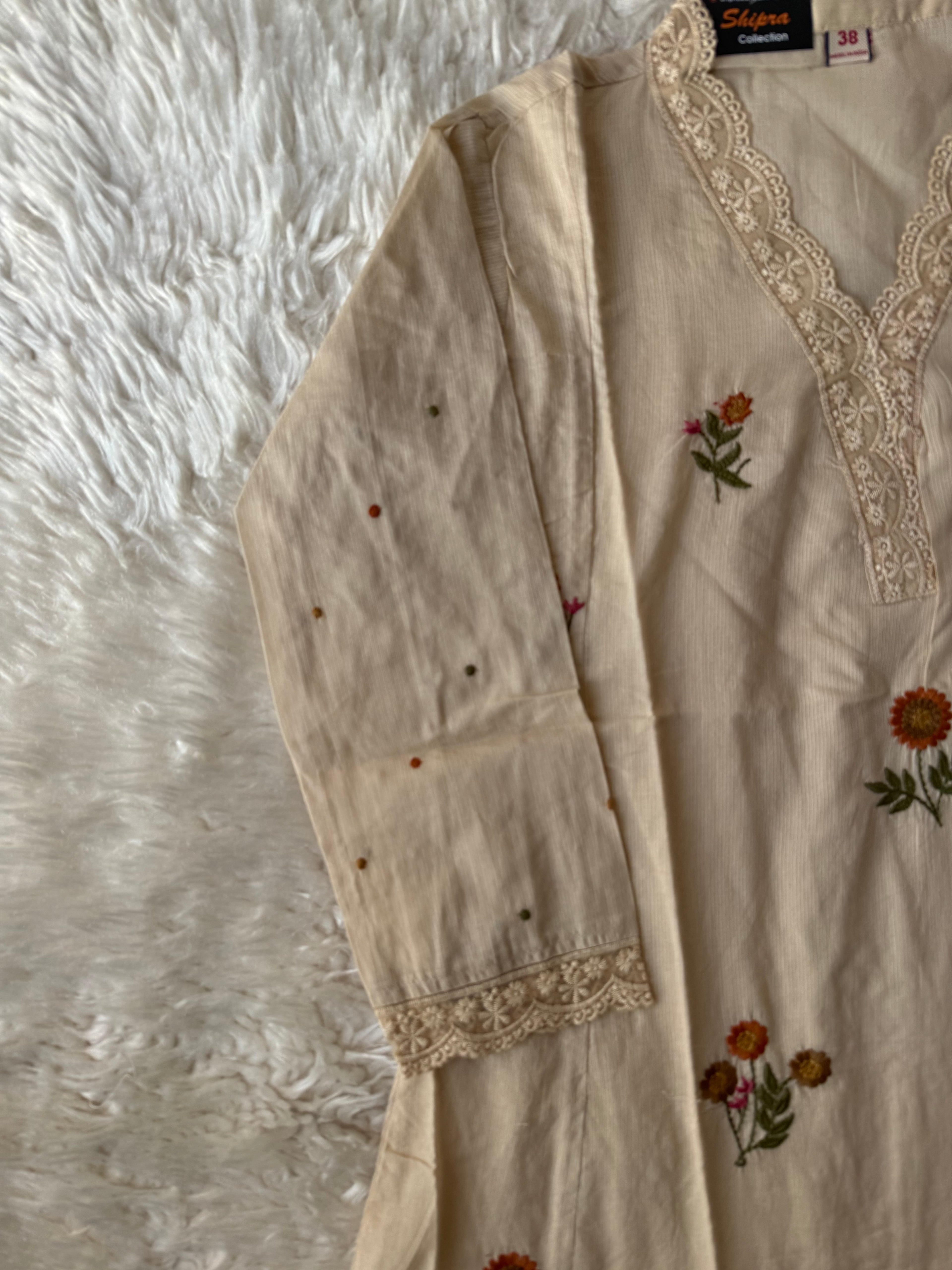 Premium Cotton Kurti Pant Dupatta Set