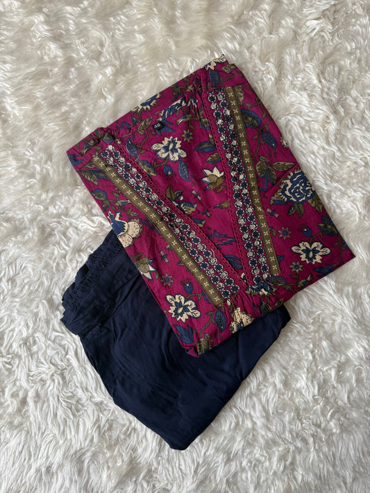 Cotton Flare Kurti Pant Set