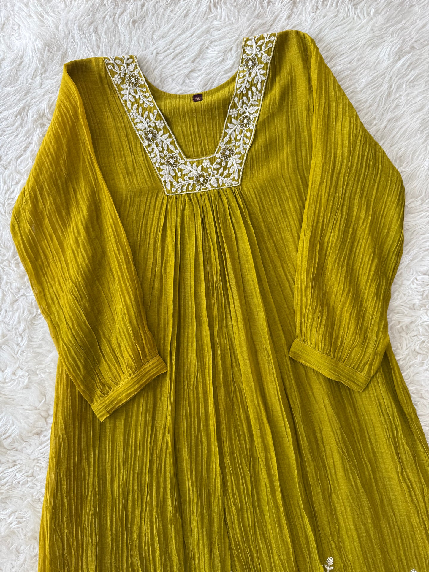 Mul Chanderi Kurti Pant Dupatta Set
