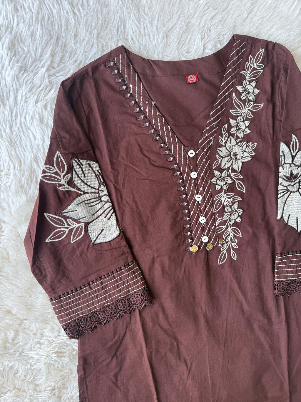 Pure Cotton Kurti Pant Dupatta Set