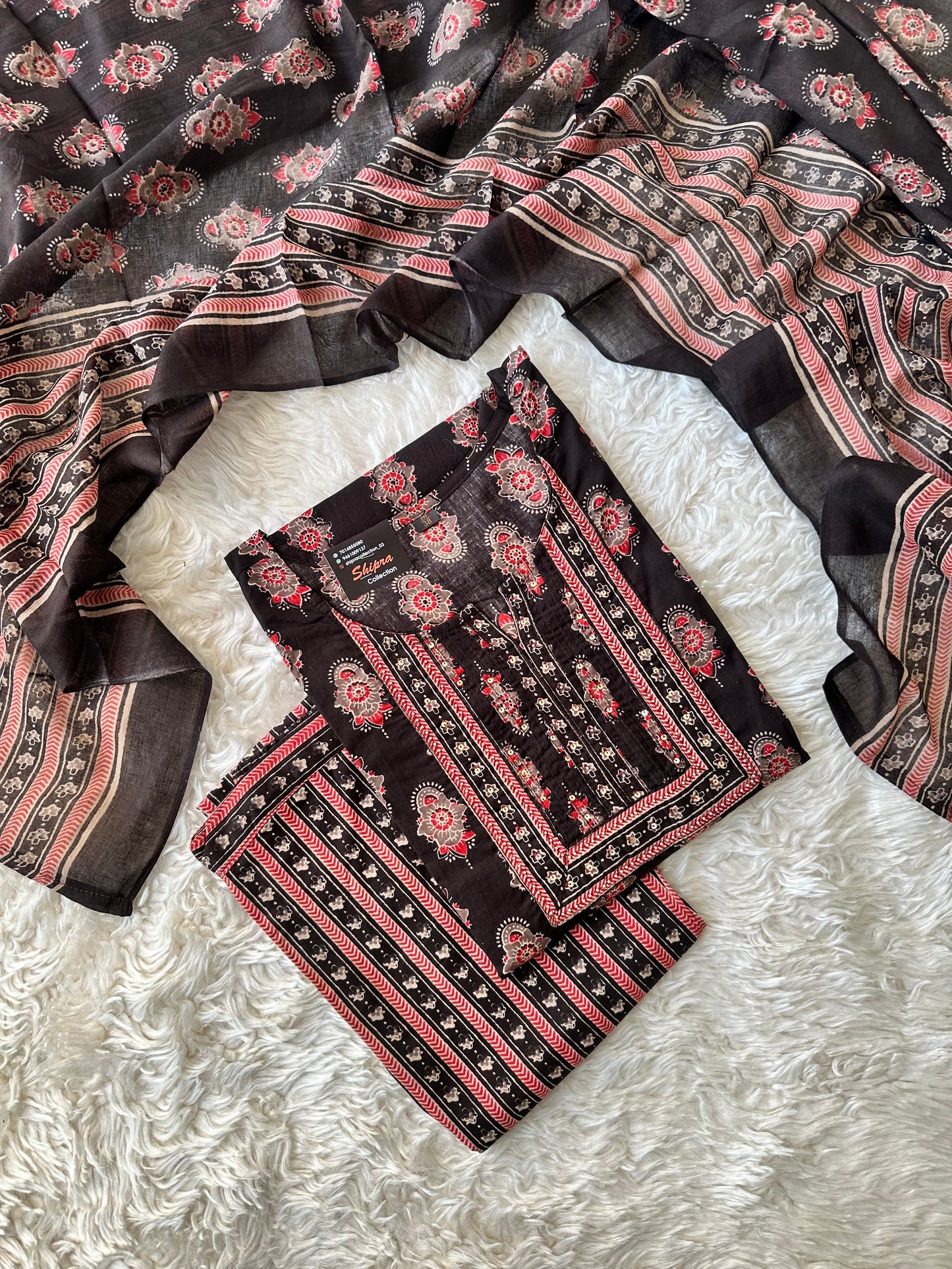 Steal Deal 🚨 Premium Cotton Kurti Pant Dupatta Set
